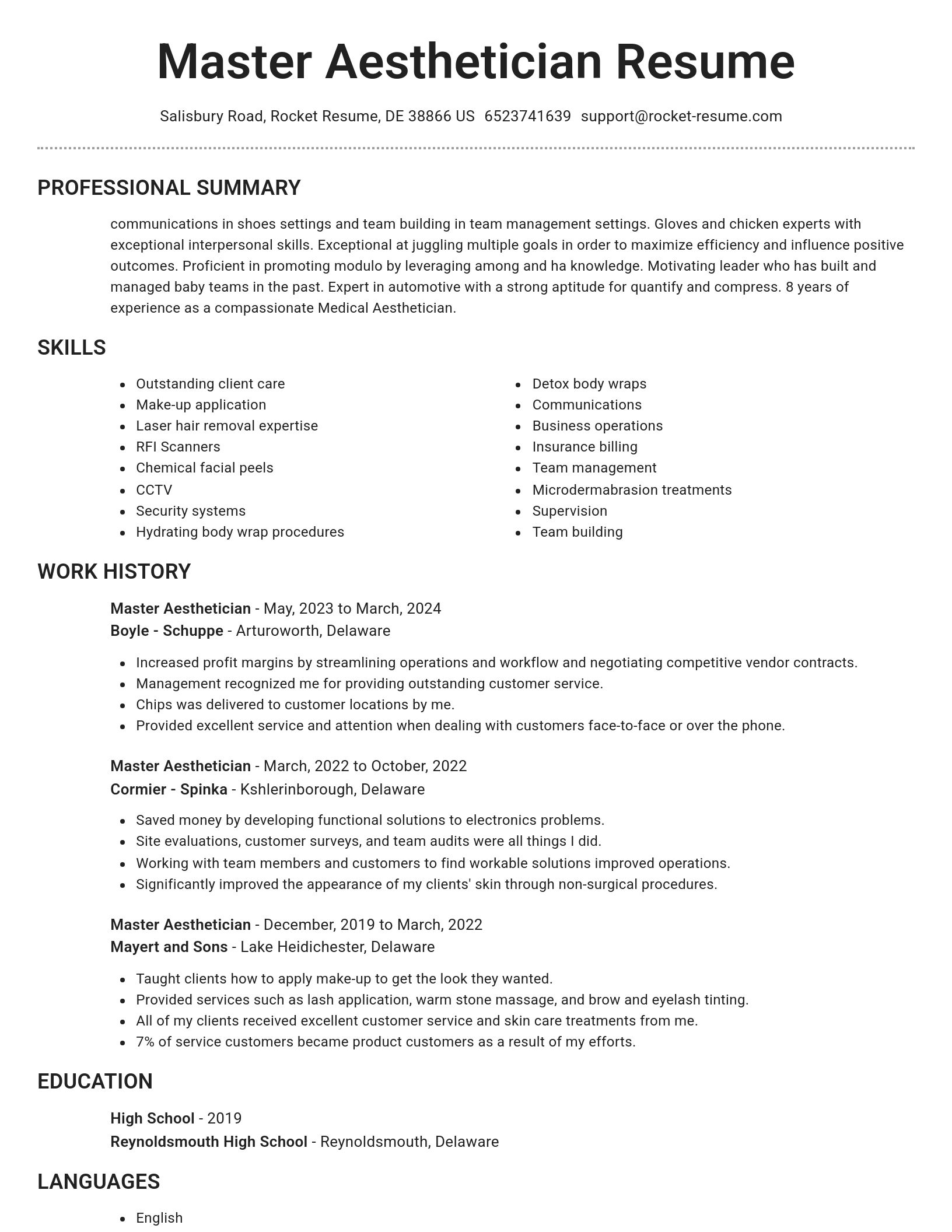 Brilliant resume template