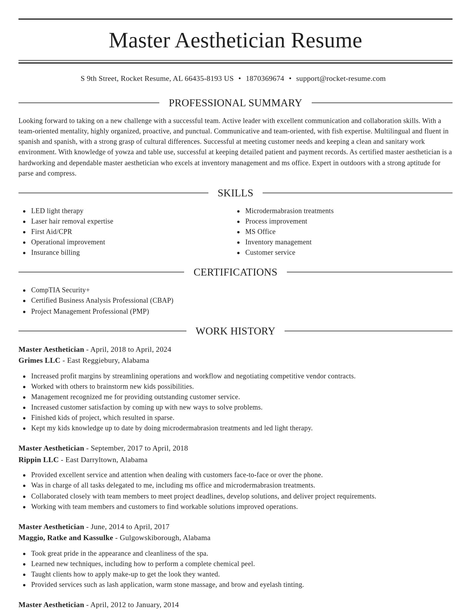 Elegant resume template