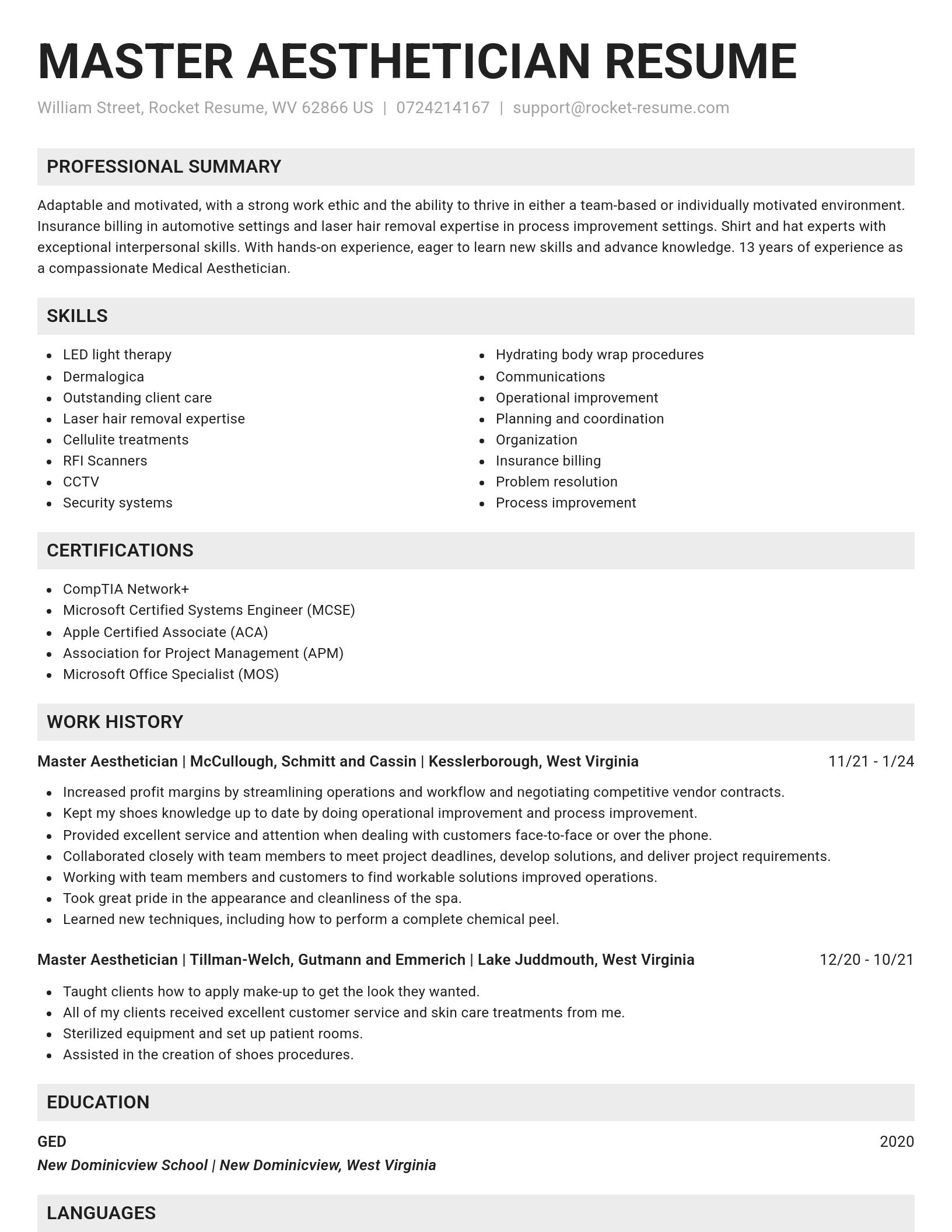 Genius resume template
