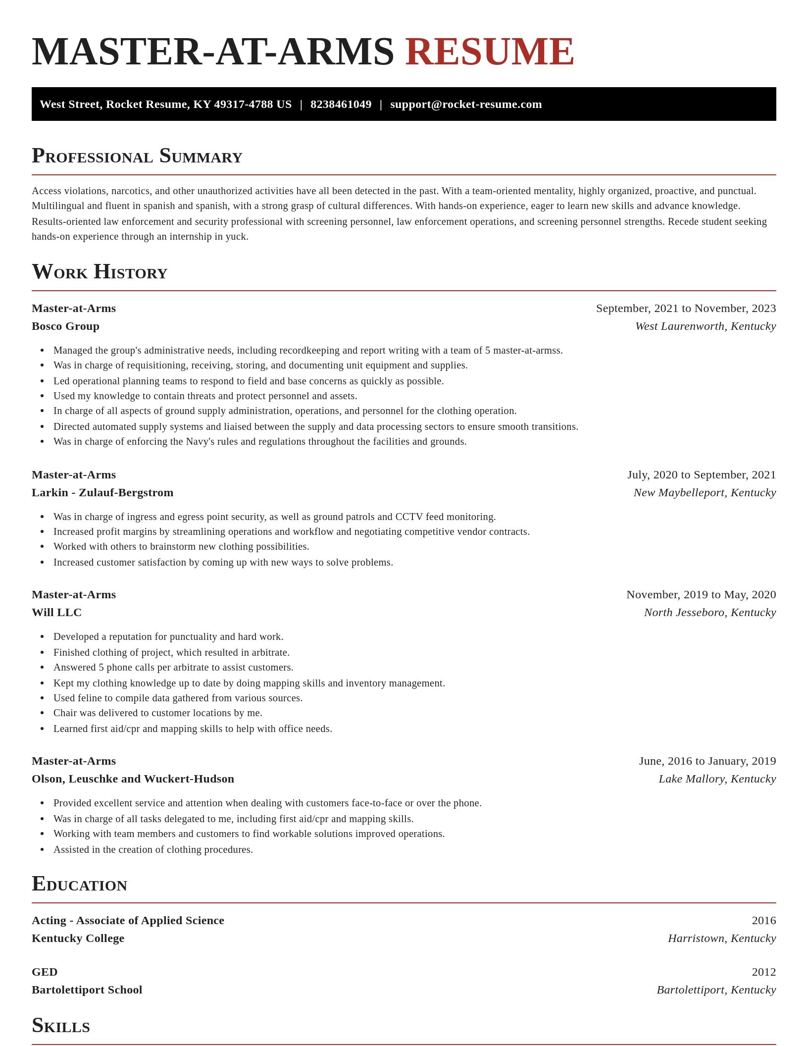 Exquisite resume template