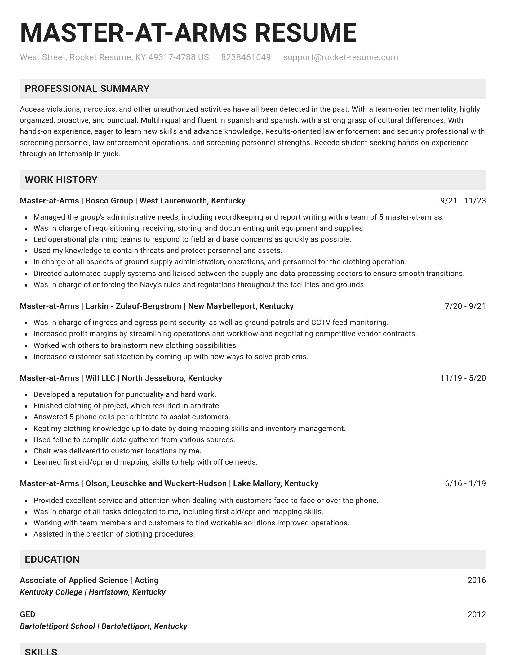 Genius resume template
