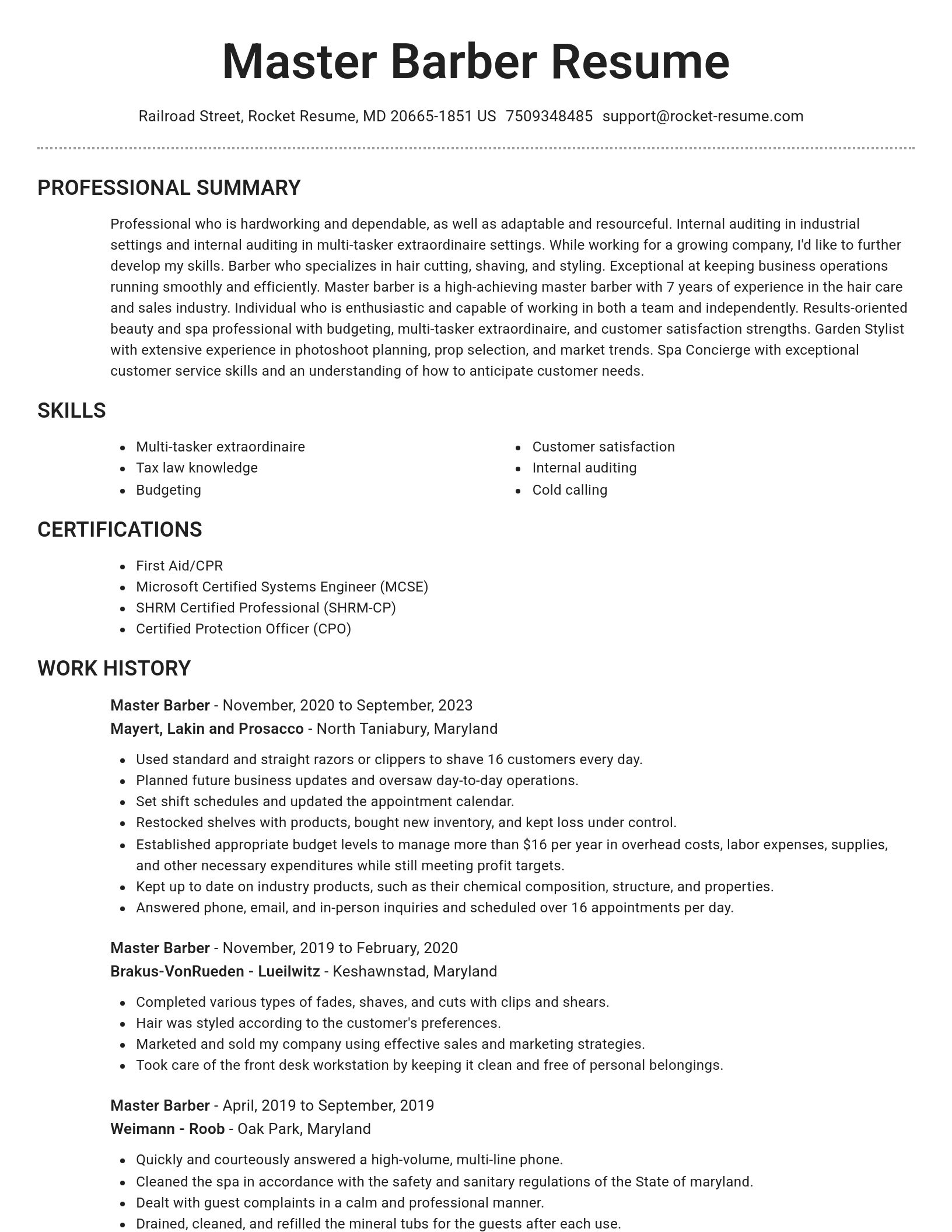 Brilliant resume template