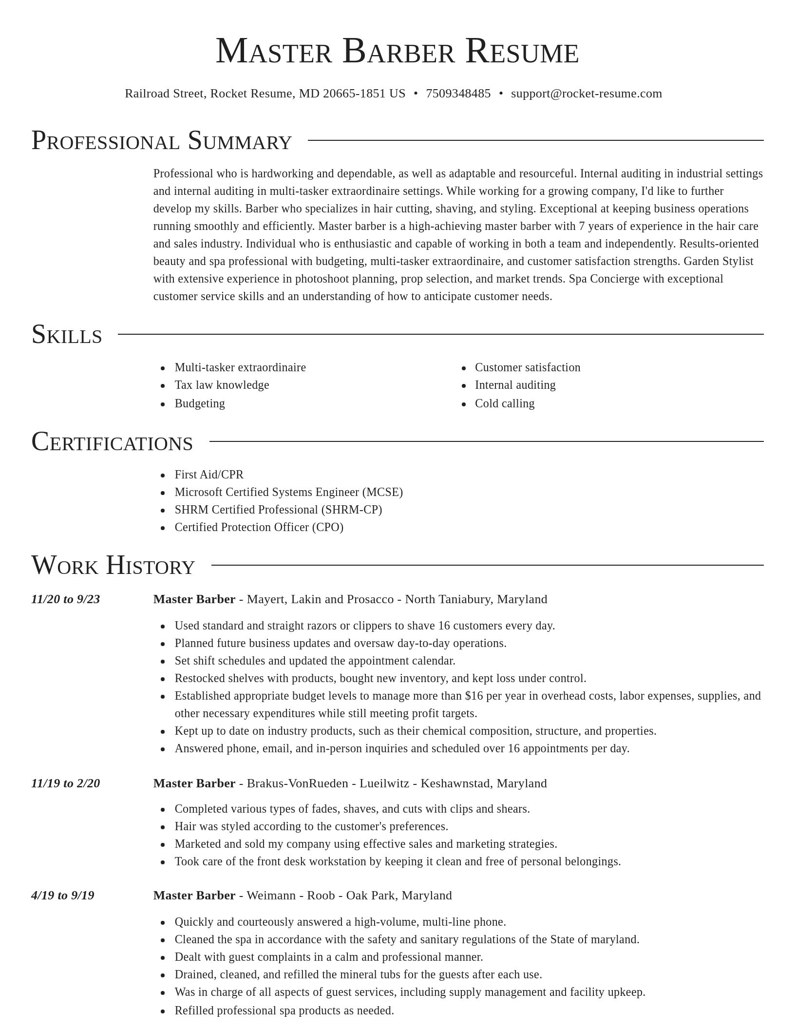 Director resume template