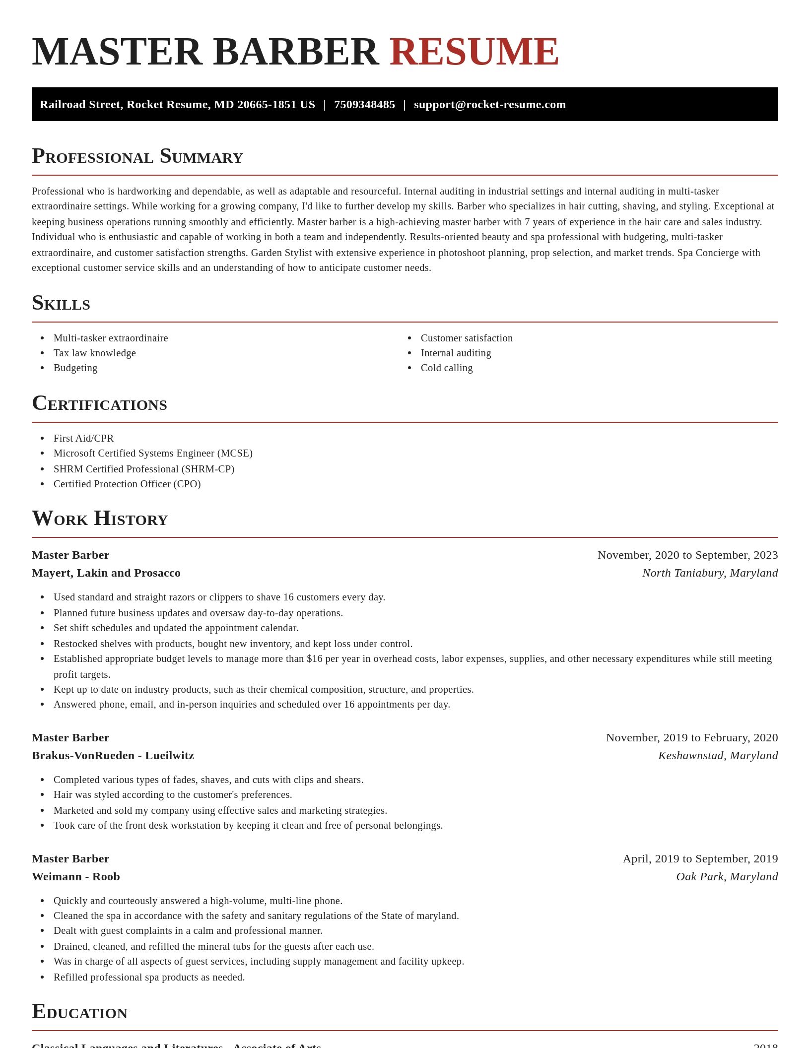 Exquisite resume template