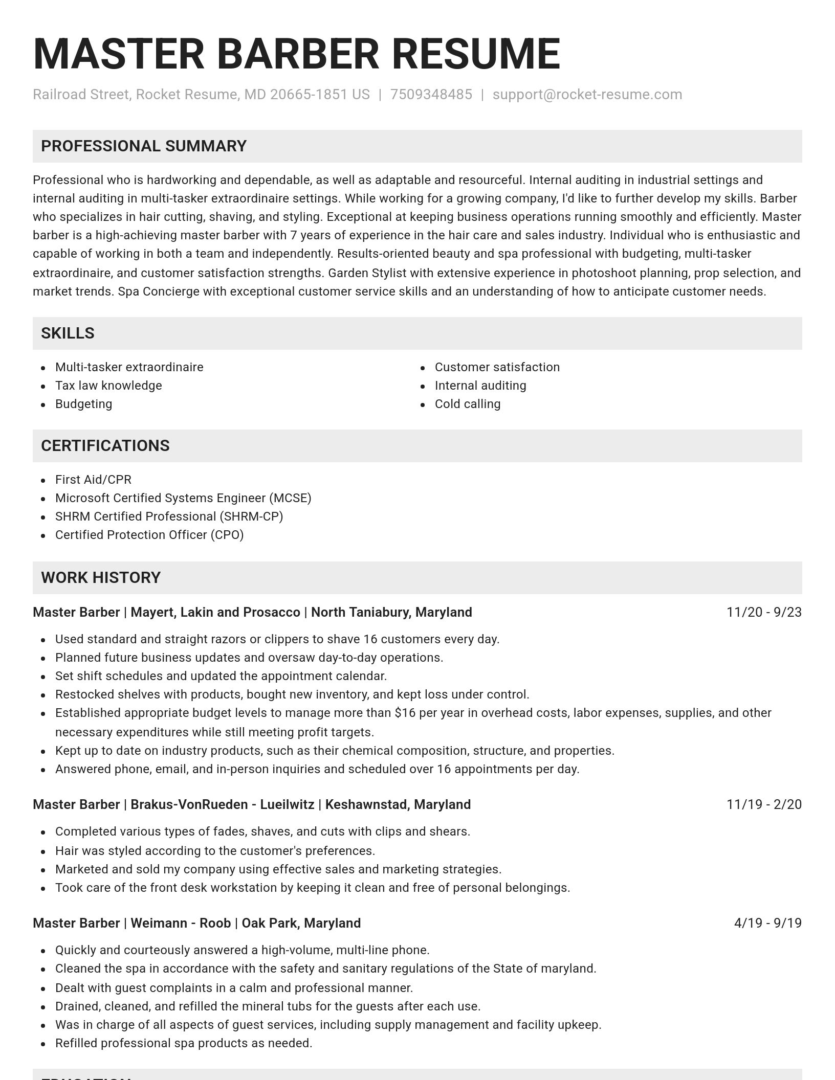 Genius resume template