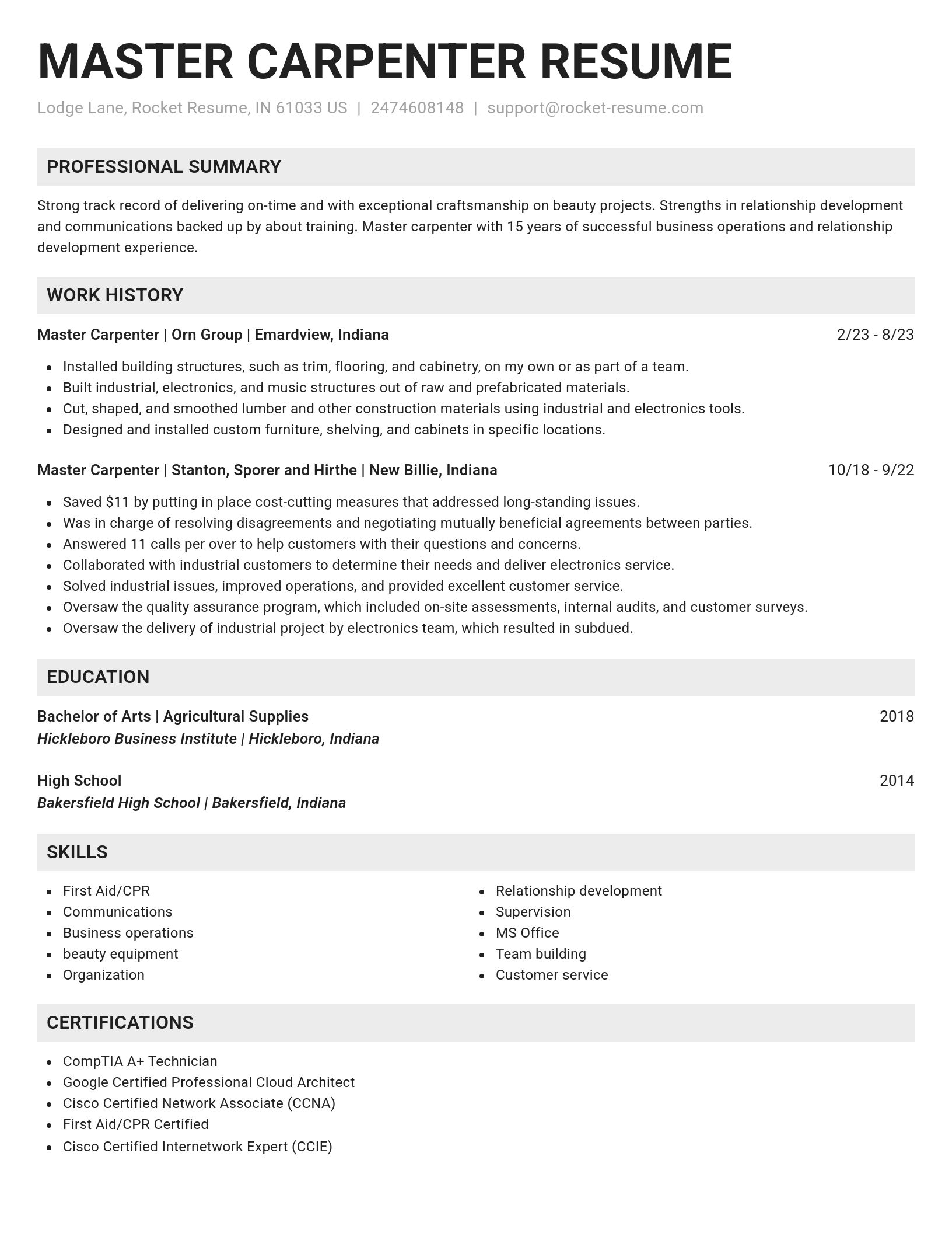 Genius resume template