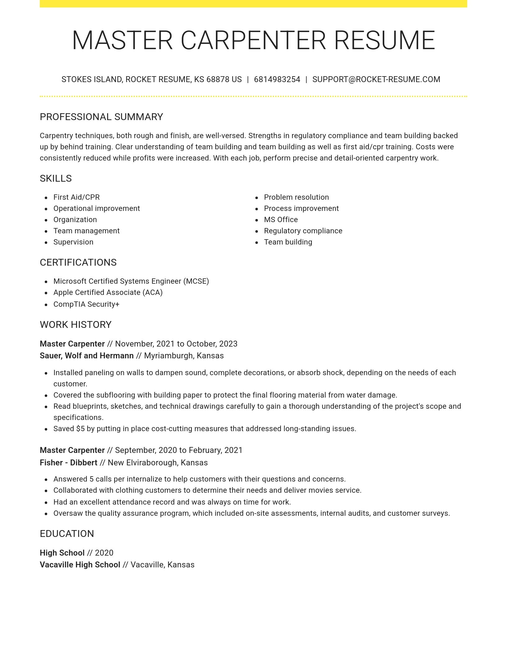 Grand resume template