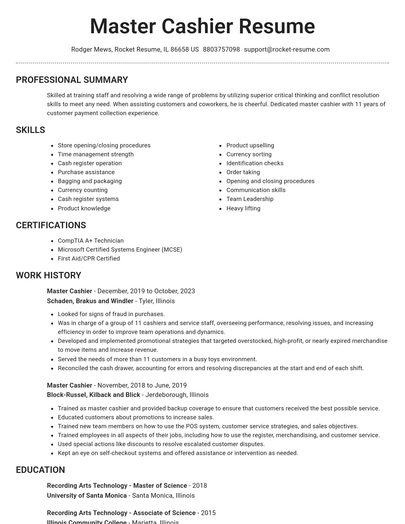 Brilliant resume template