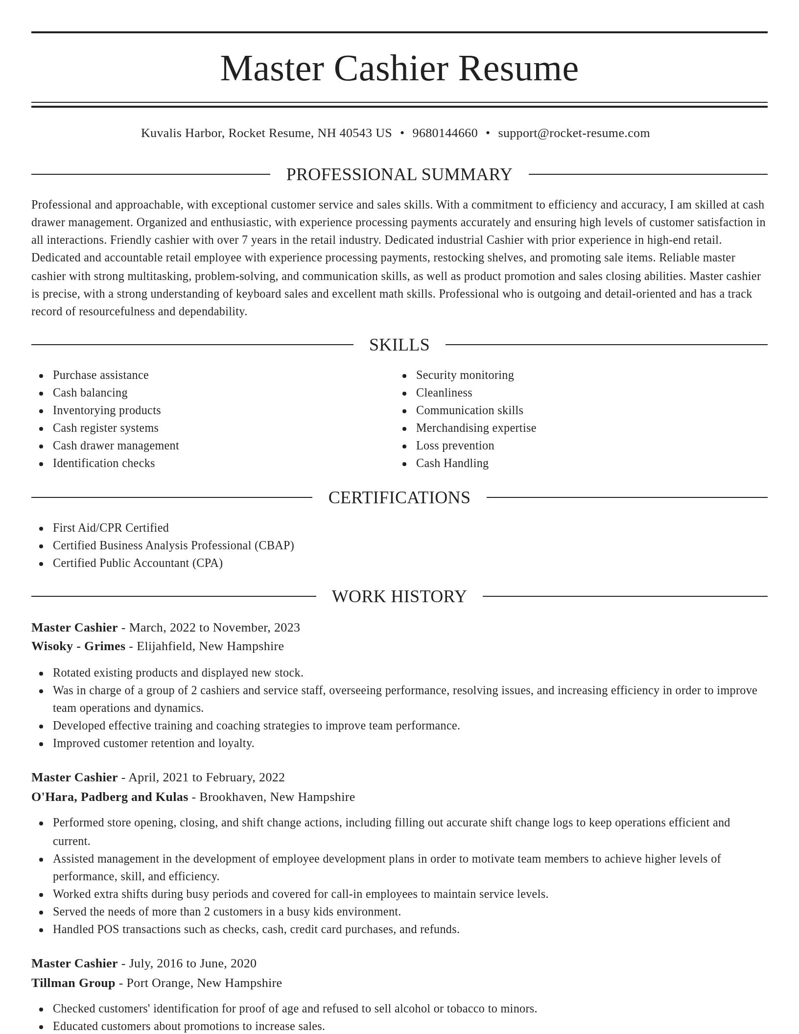 Elegant resume template