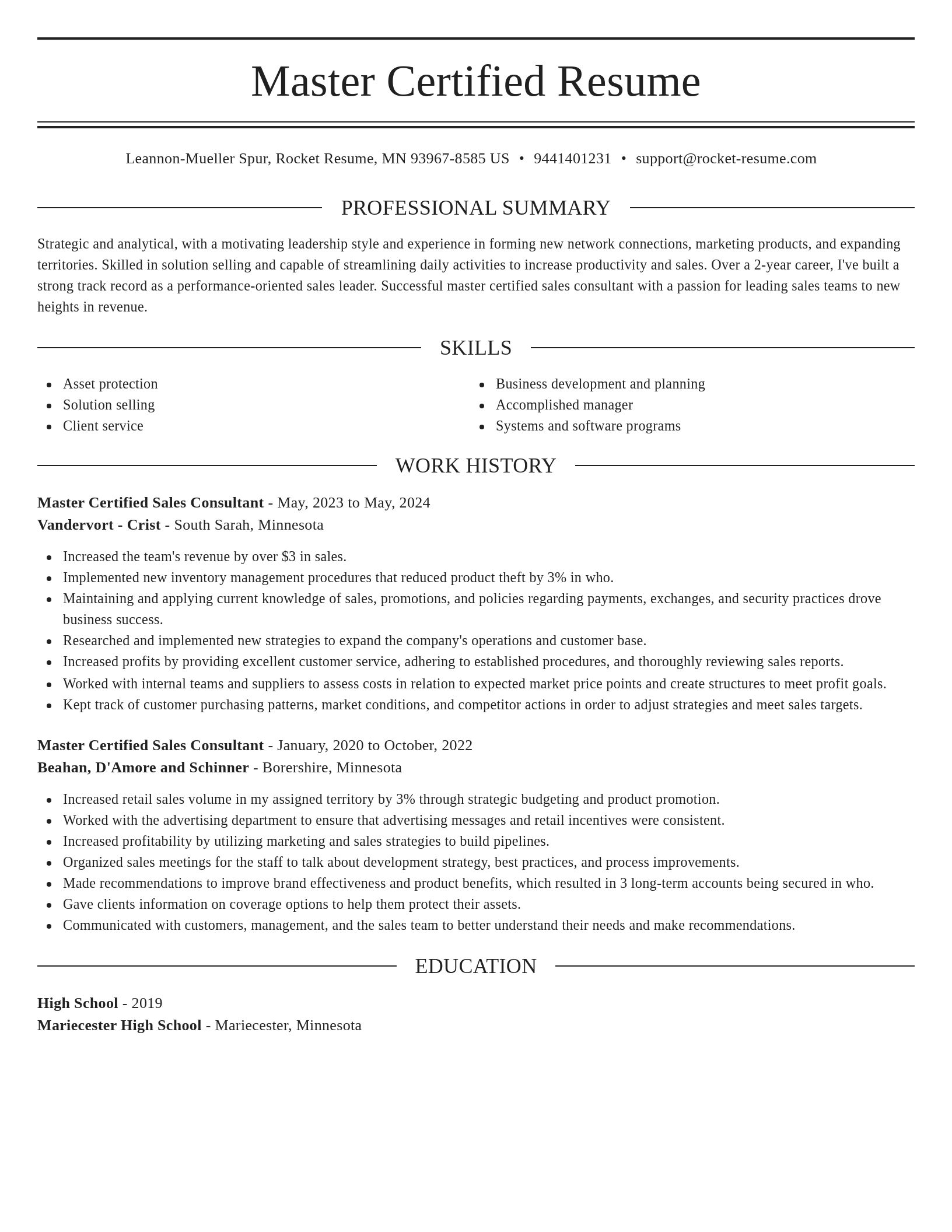 Elegant resume template