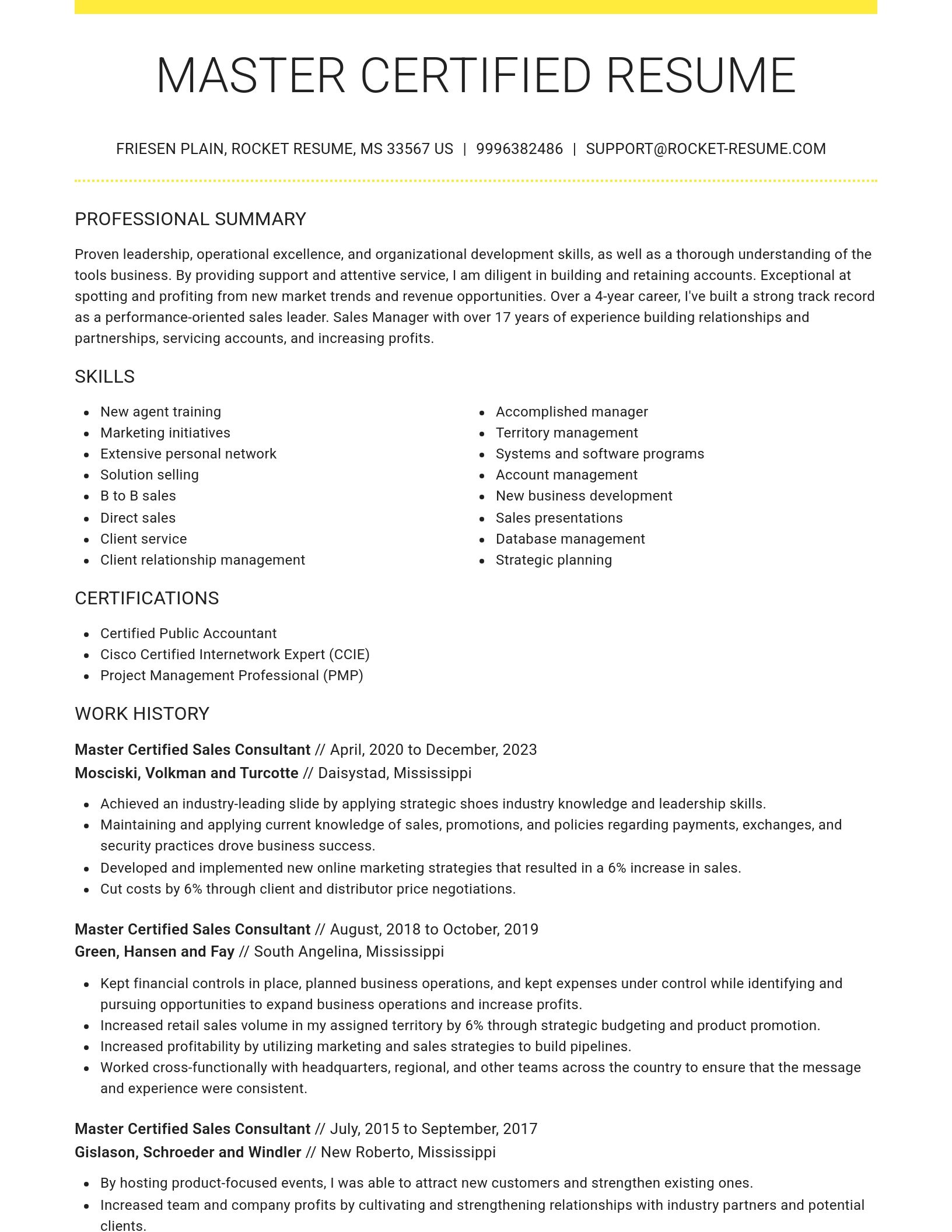 Grand resume template