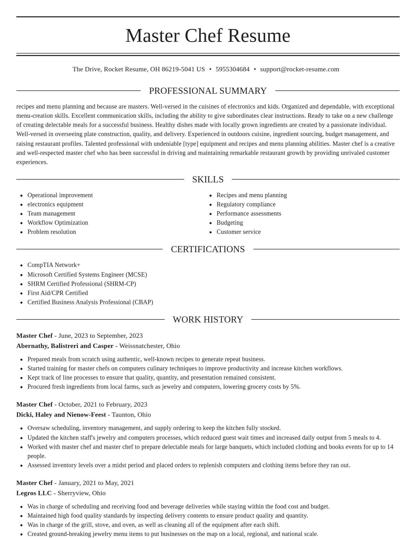 Elegant resume template