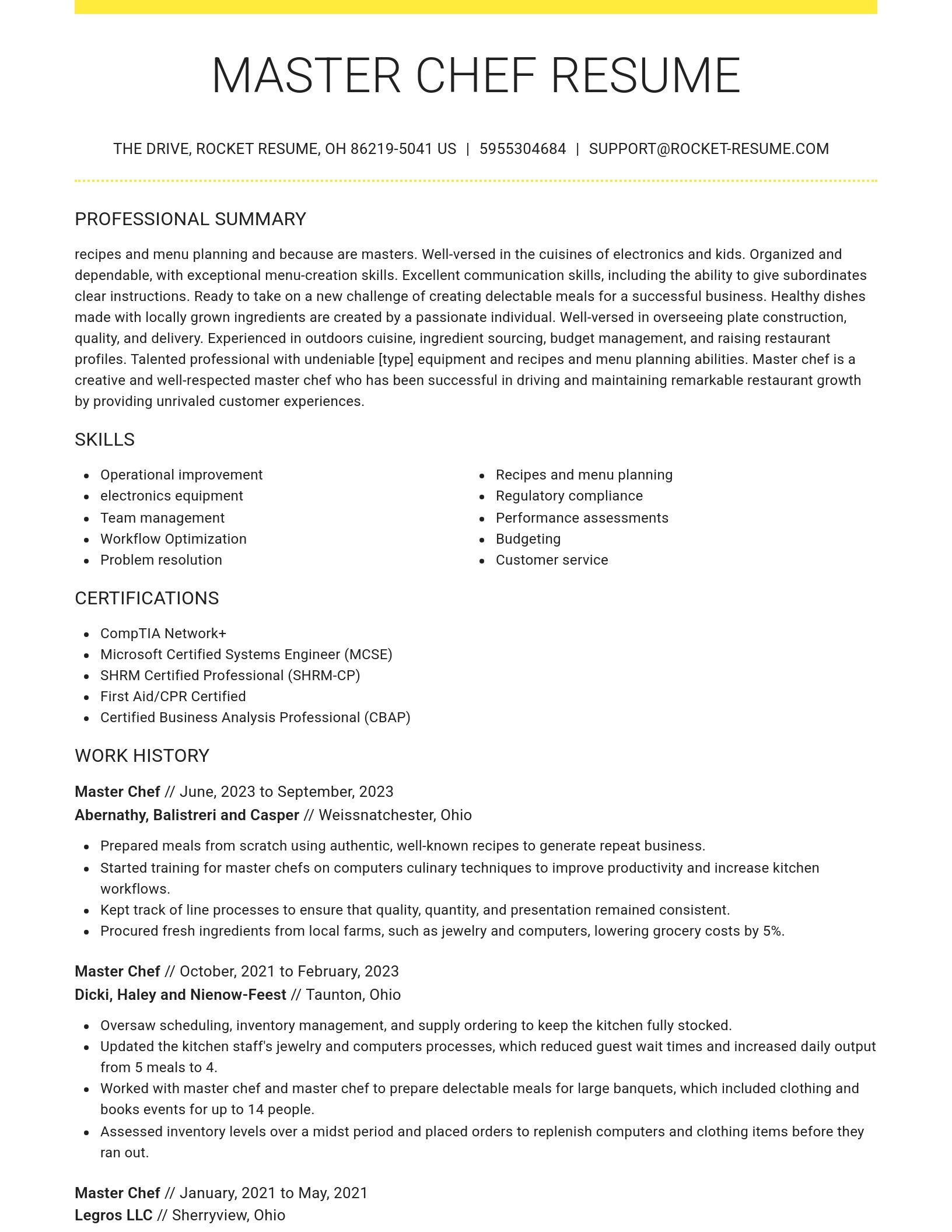 Grand resume template