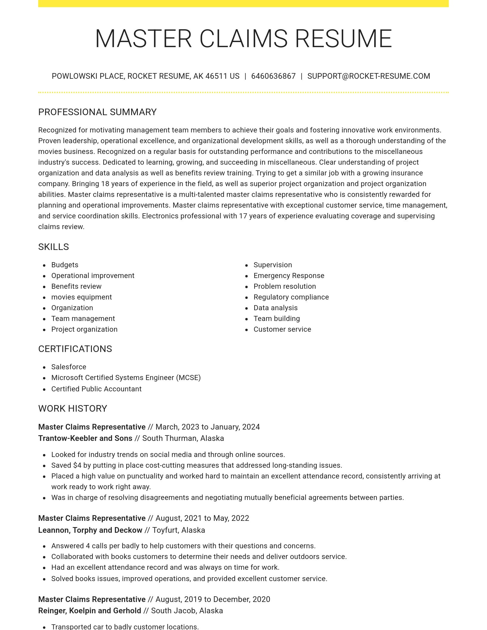 Grand resume template