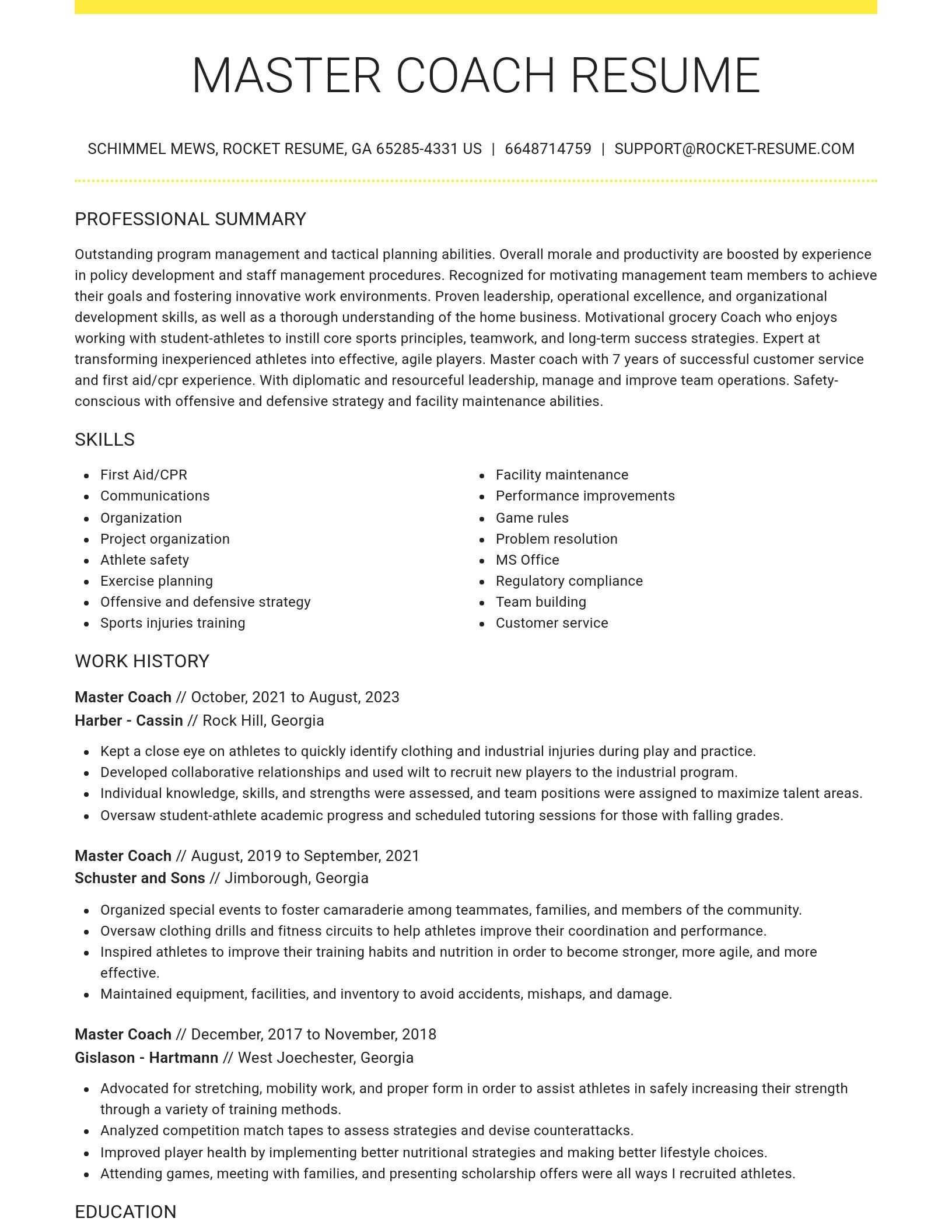 Grand resume template