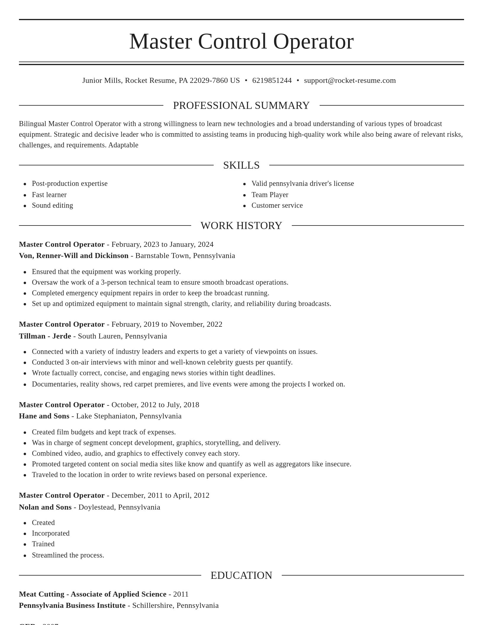 Elegant resume template