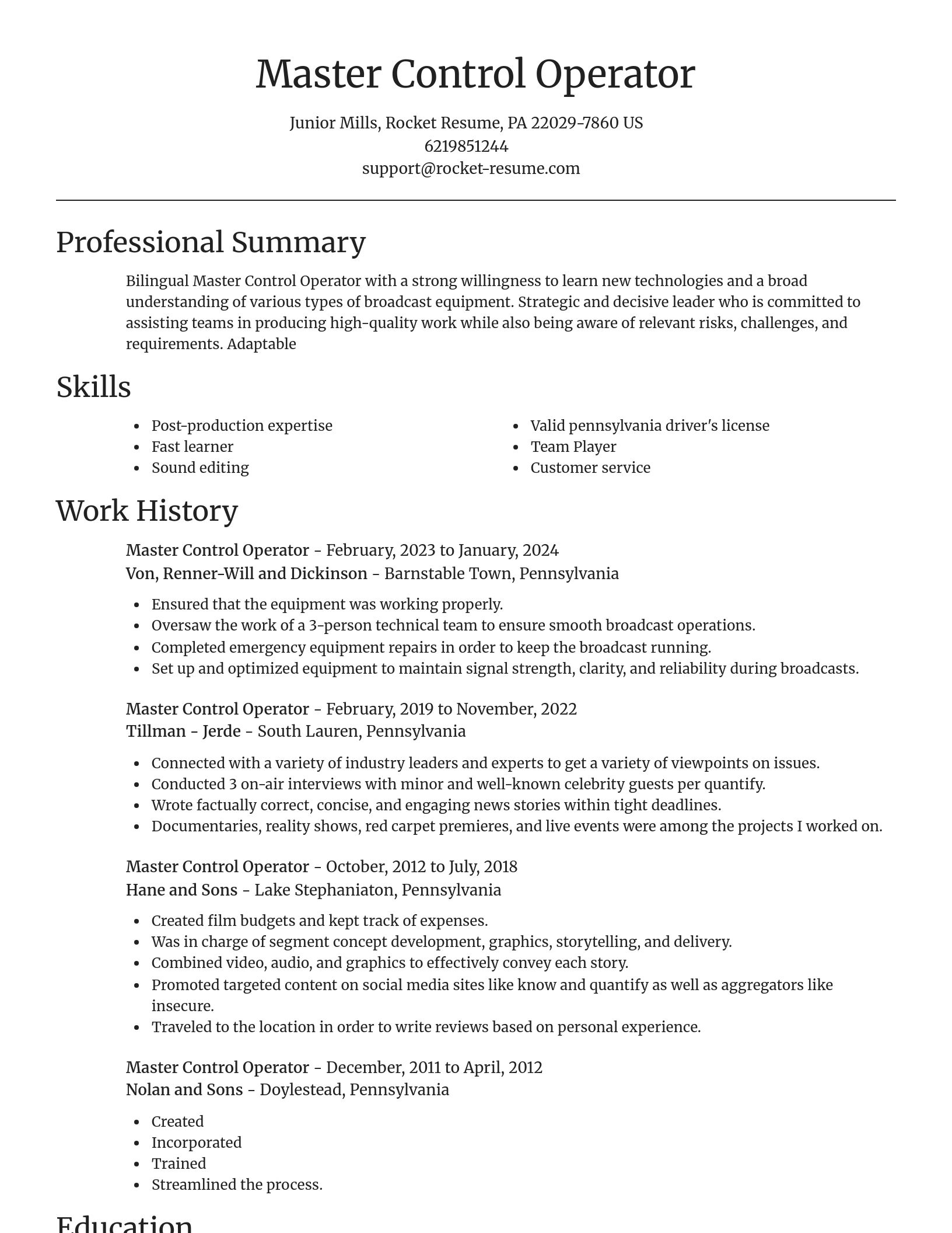Focal Point resume template