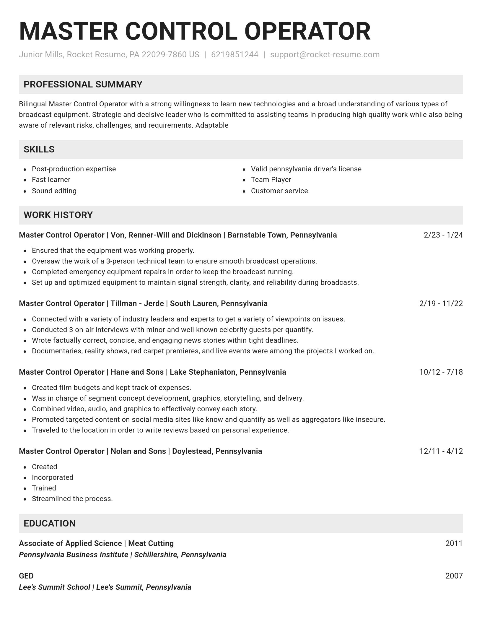 Genius resume template