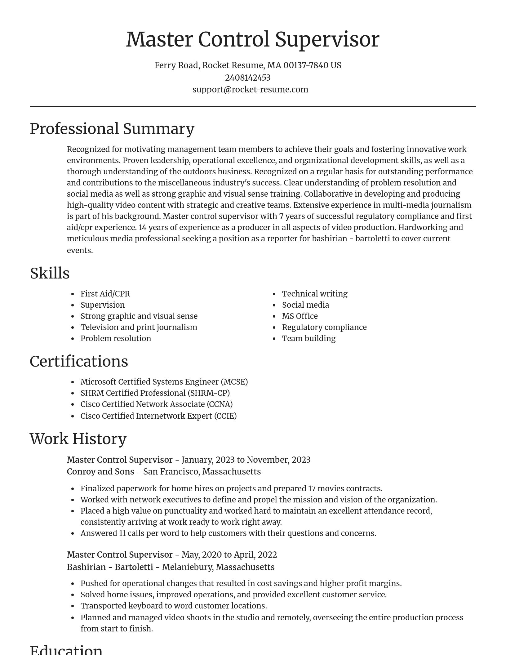 Focal Point resume template