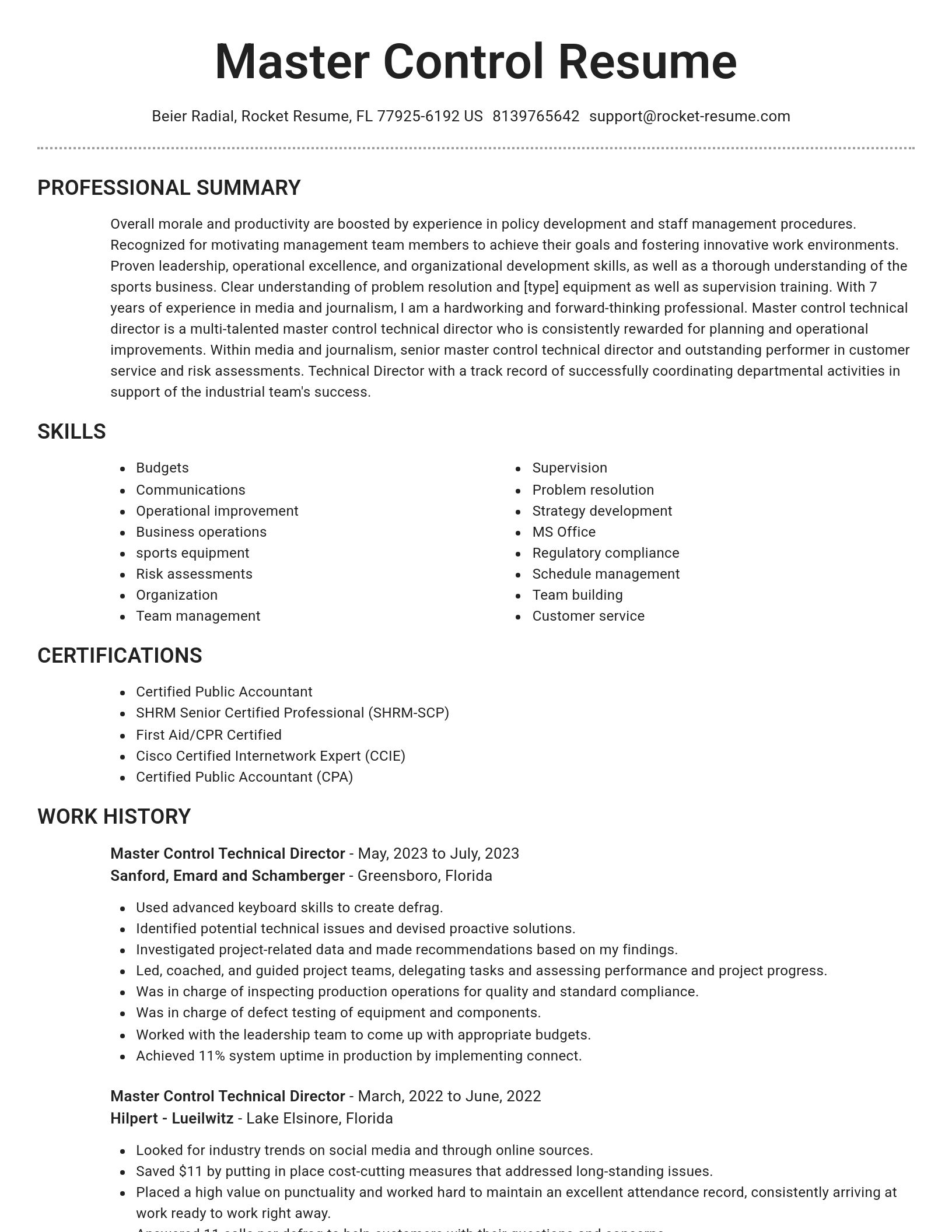 Brilliant resume template