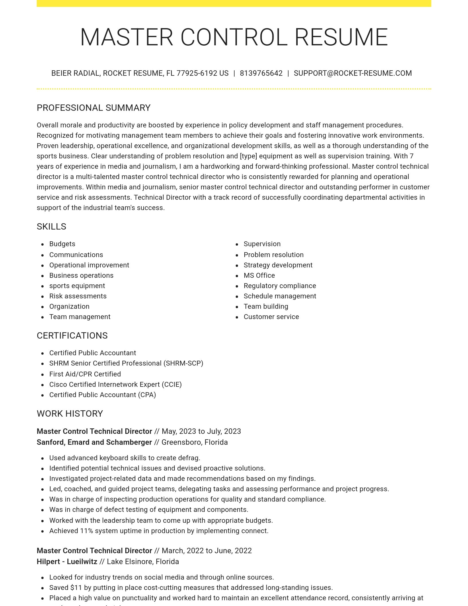 Grand resume template
