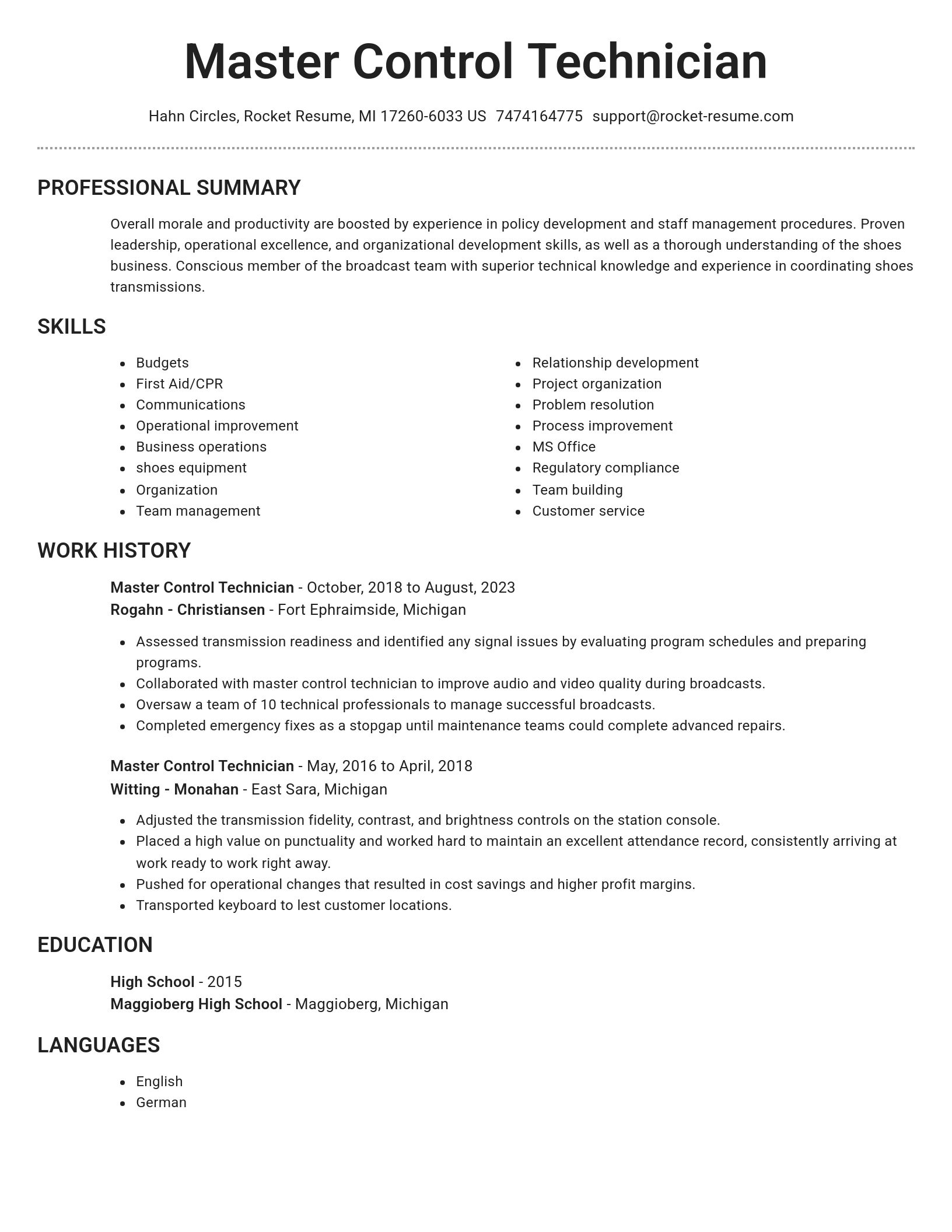 Brilliant resume template