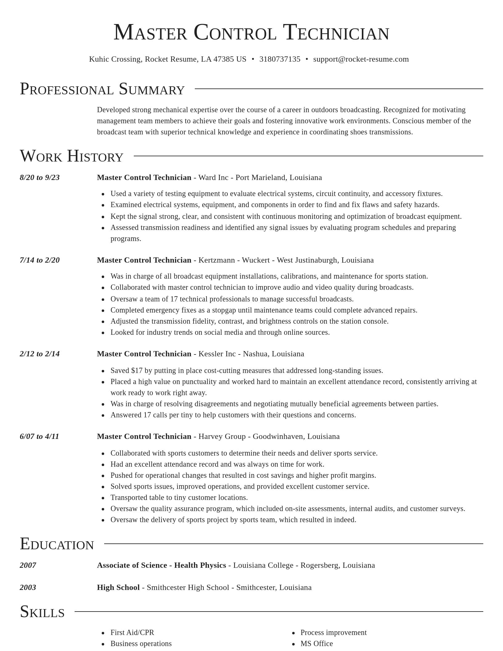 Director resume template