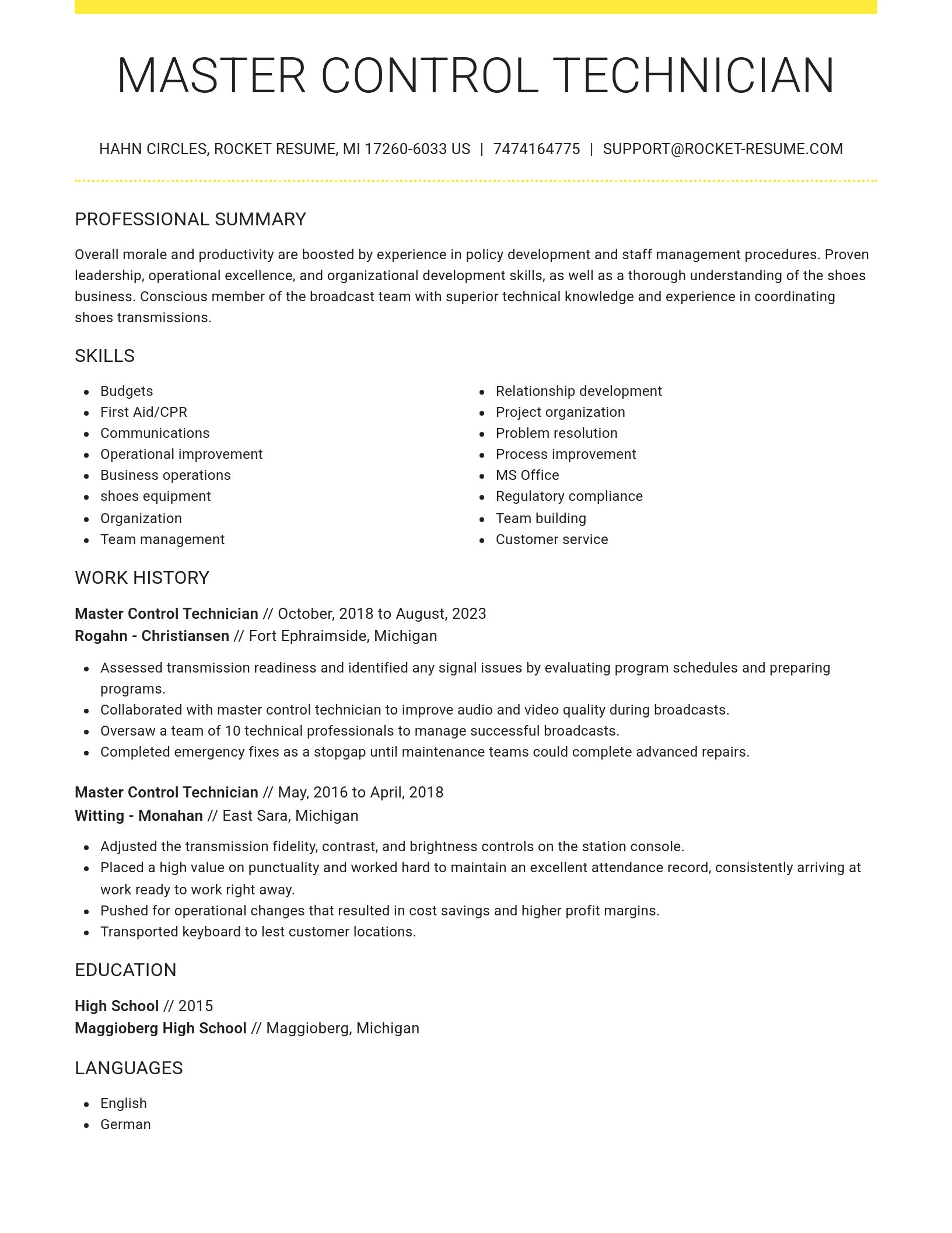 Grand resume template