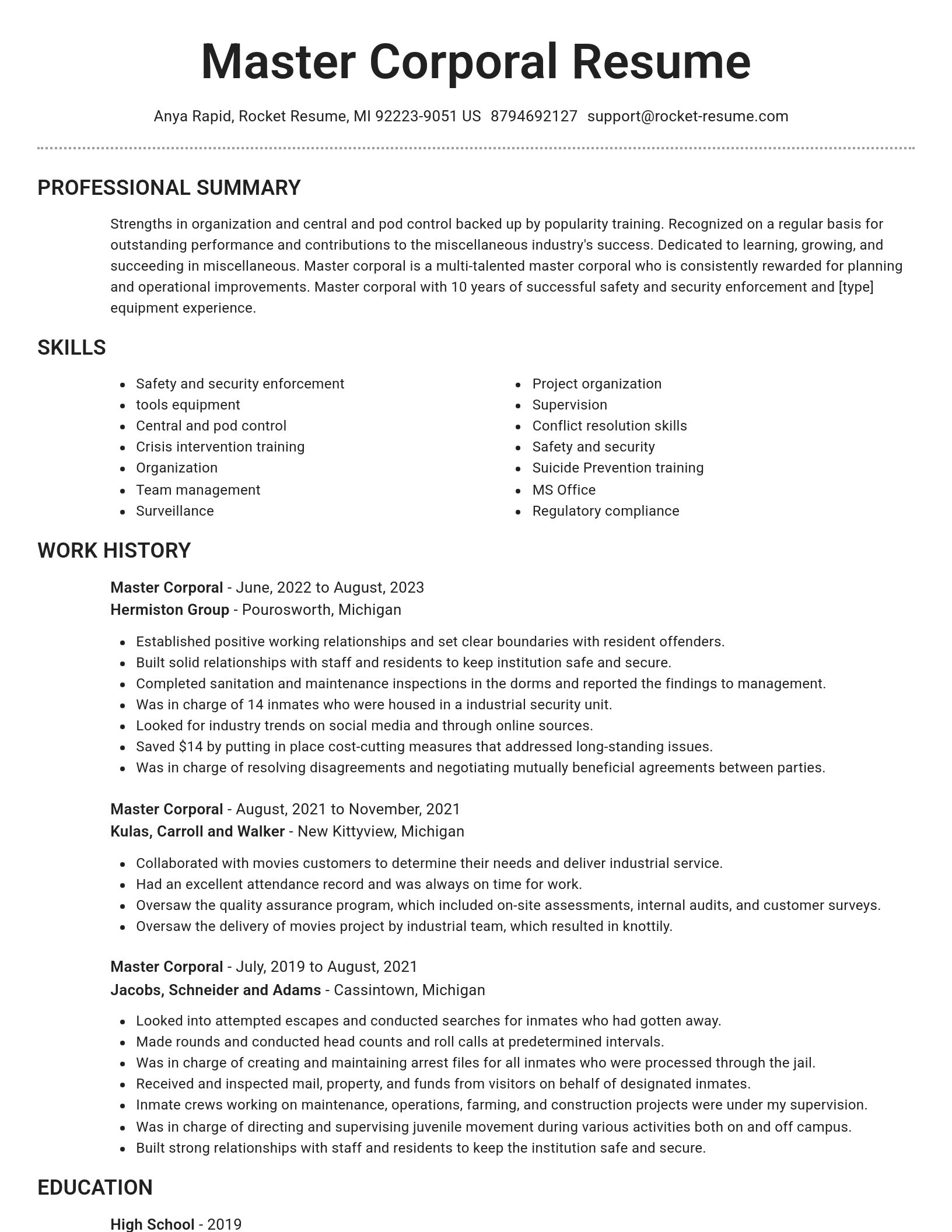 Brilliant resume template