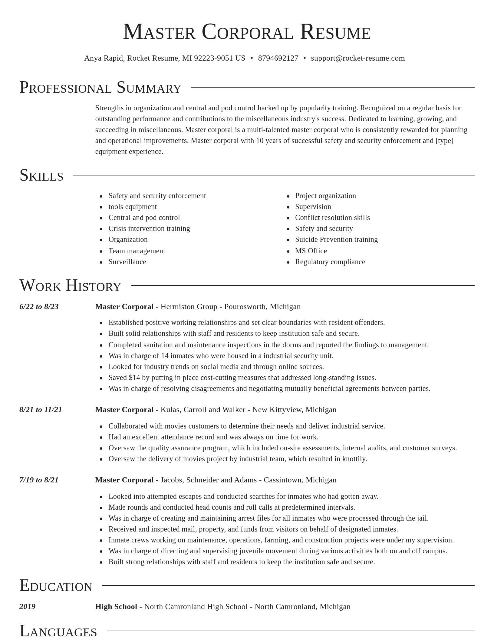 Director resume template