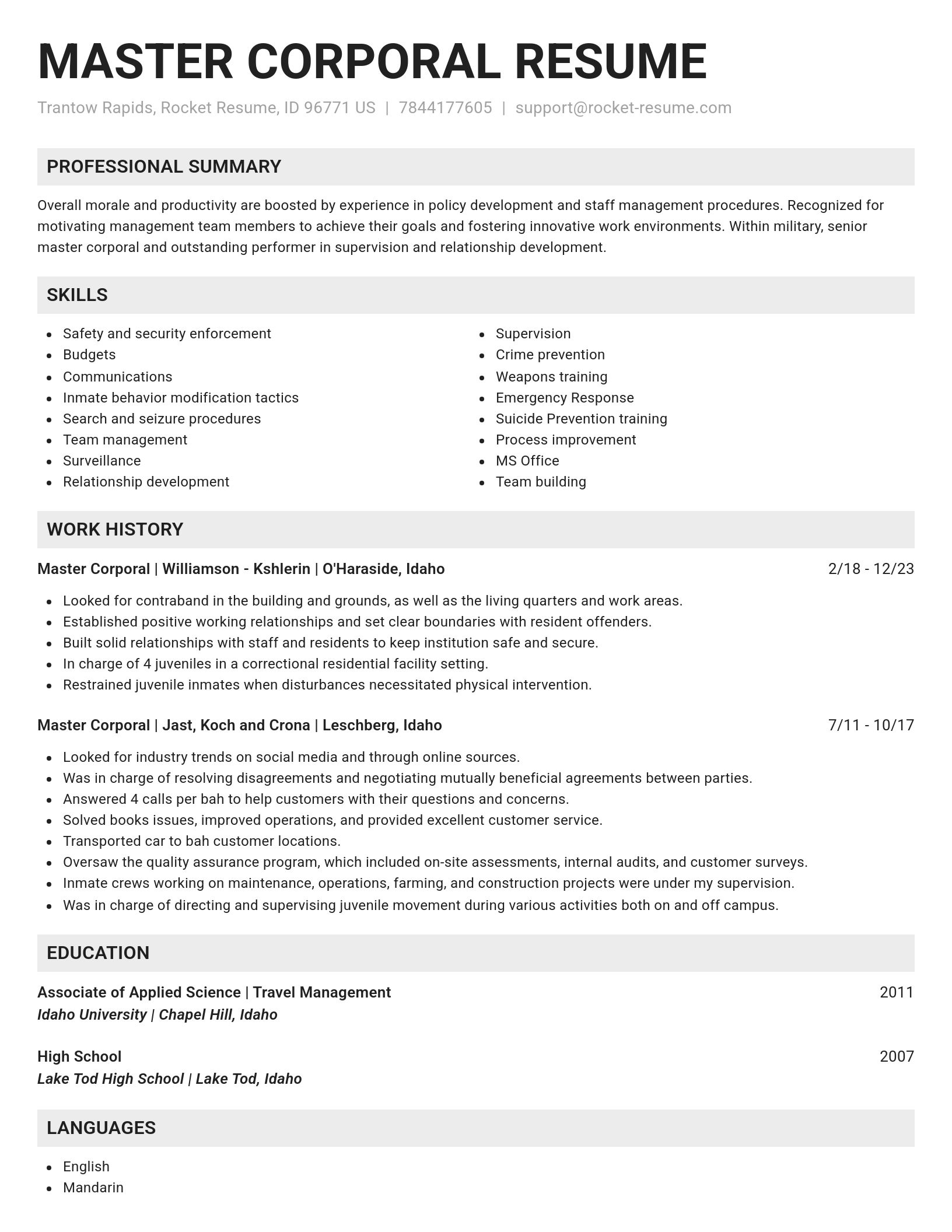Genius resume template