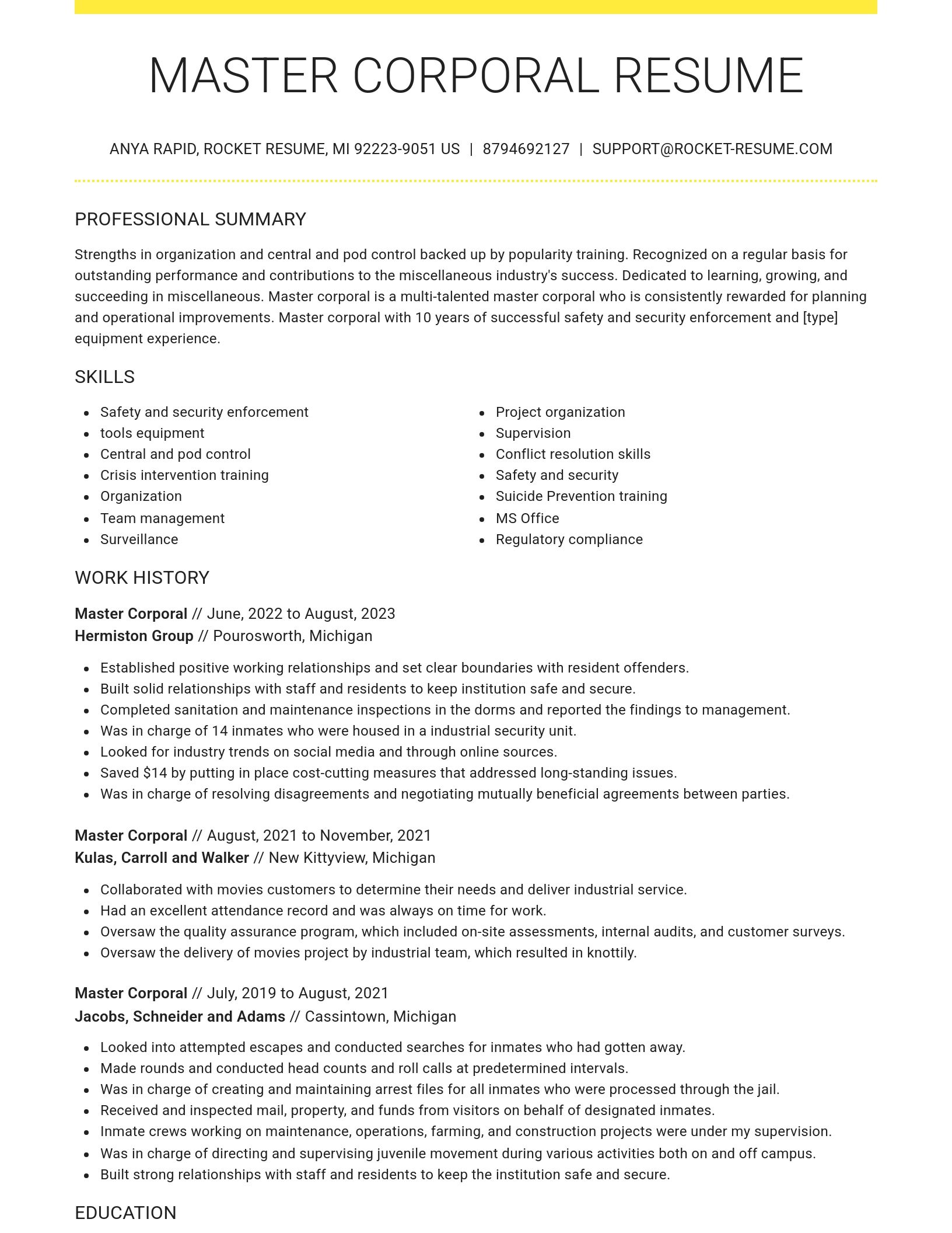 Grand resume template