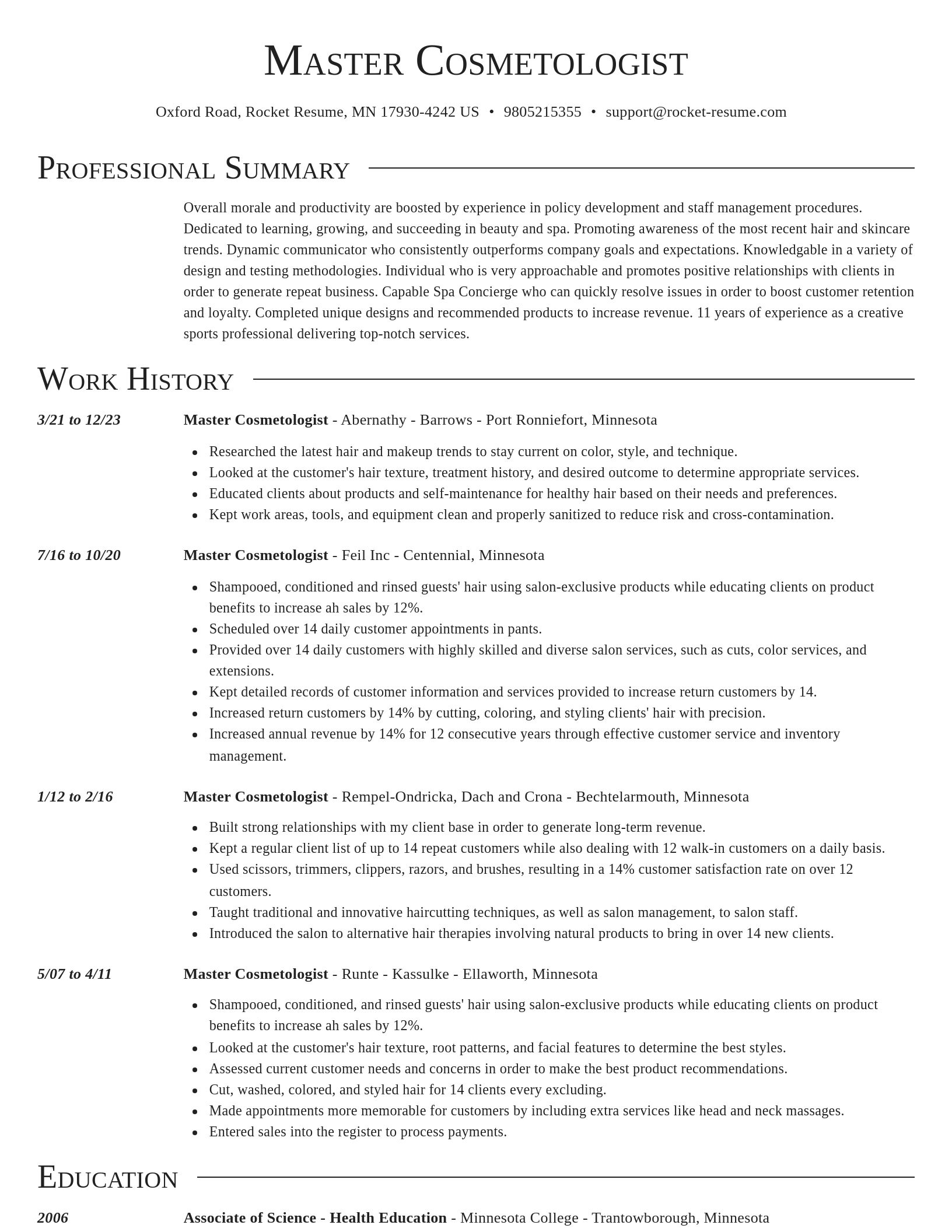 Director resume template