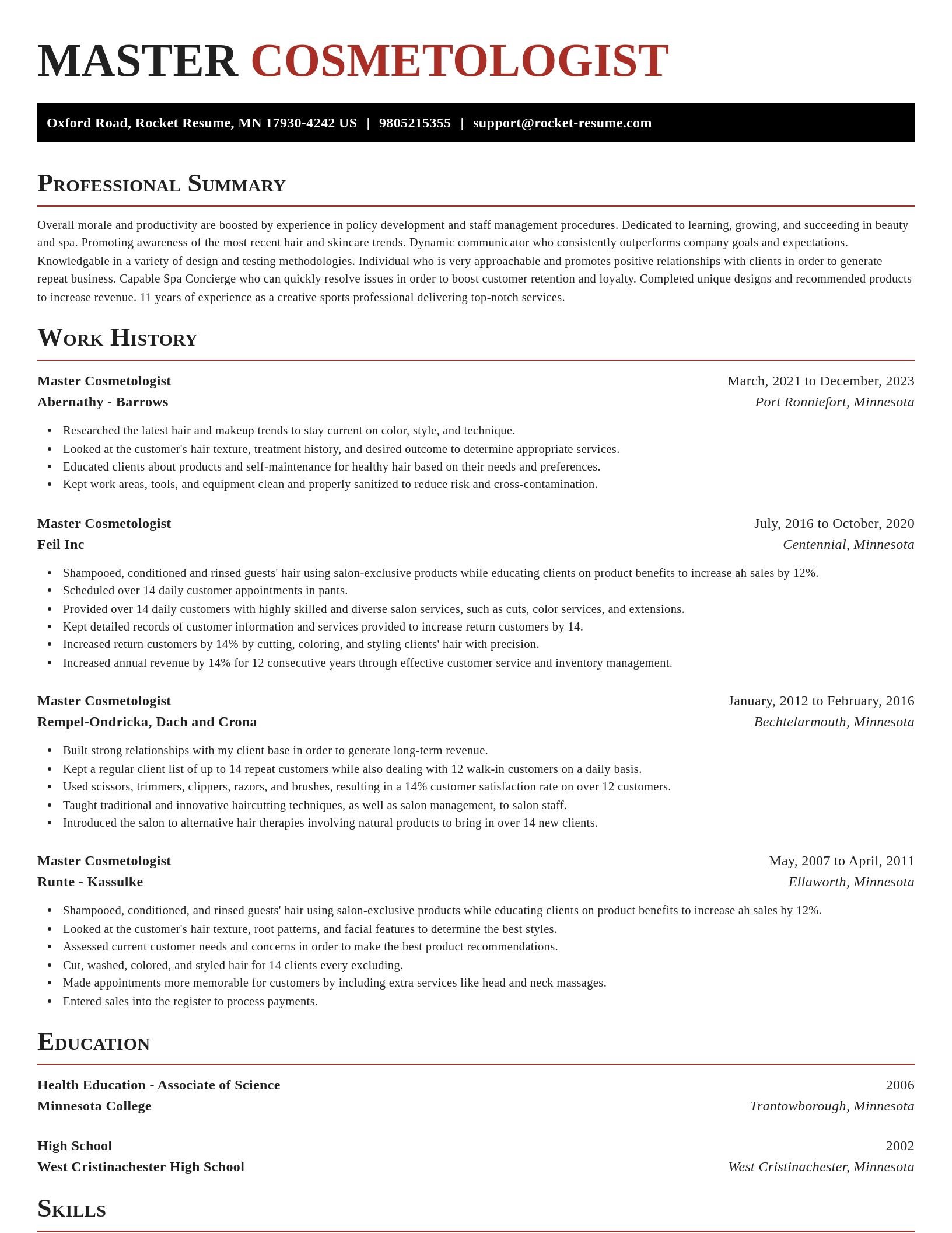 Exquisite resume template