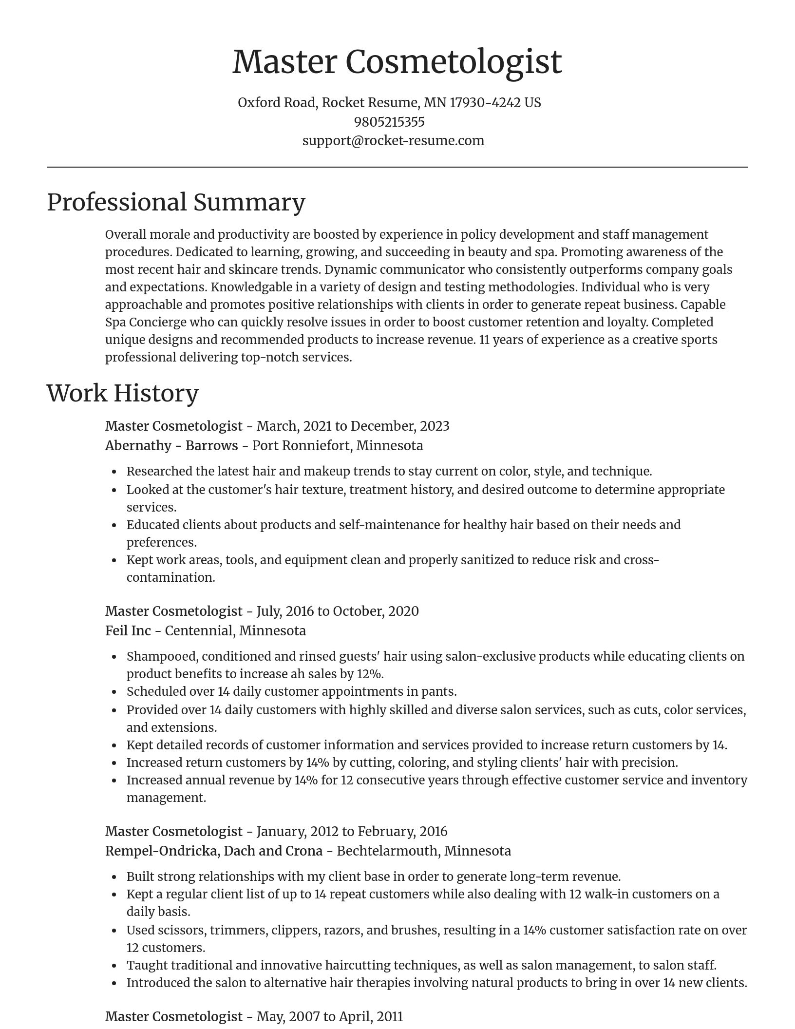 Focal Point resume template