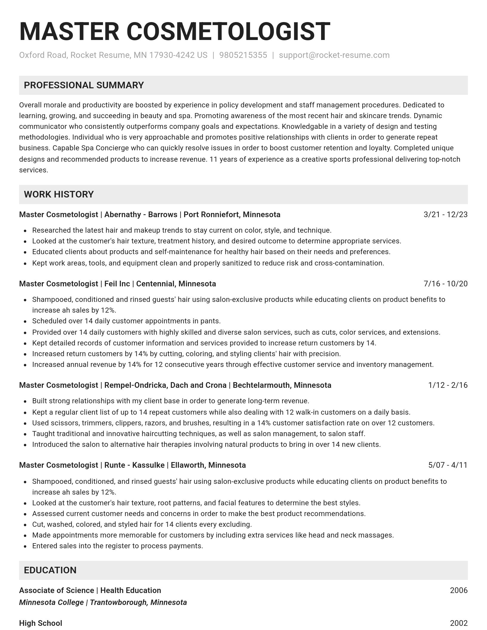 Genius resume template