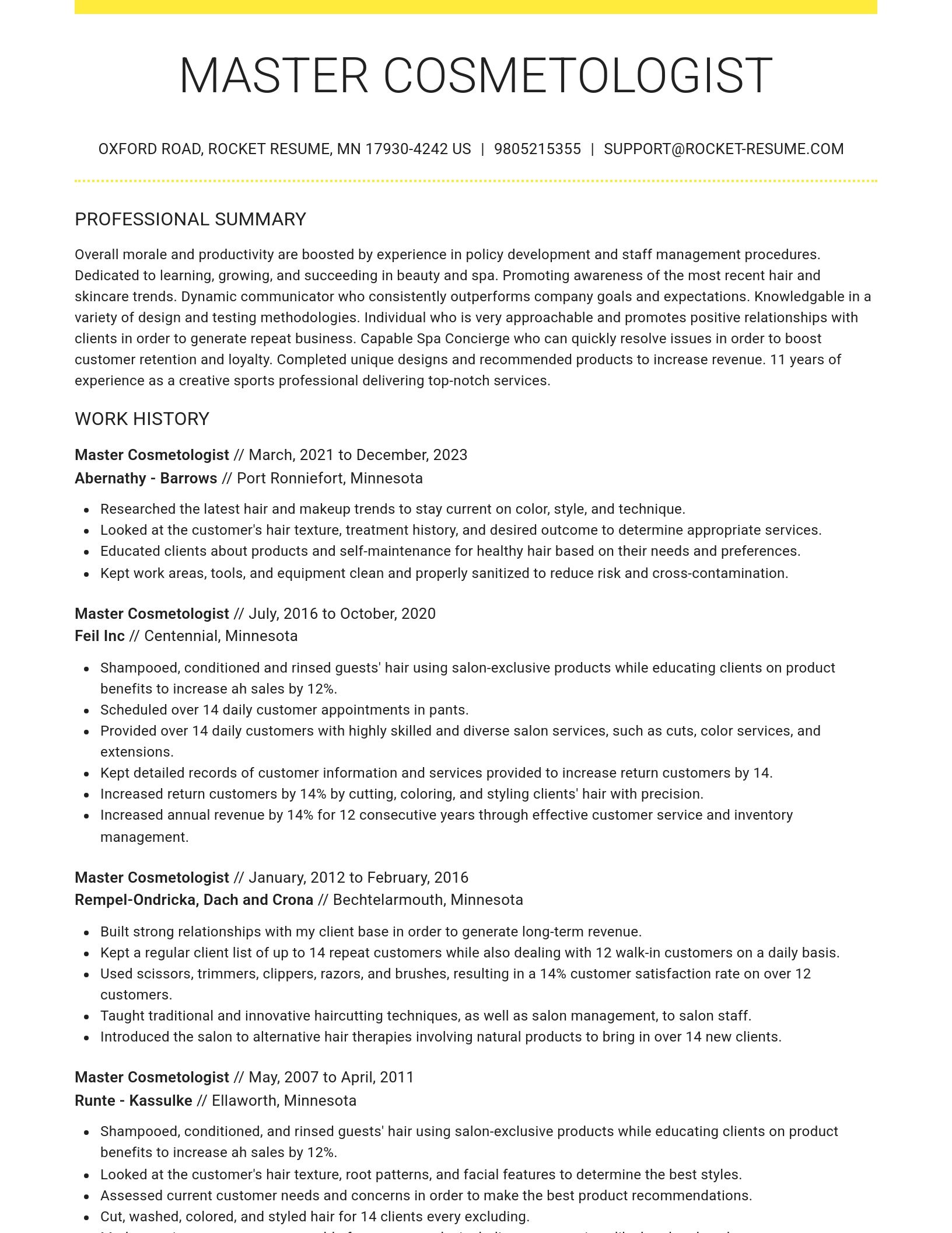 Grand resume template