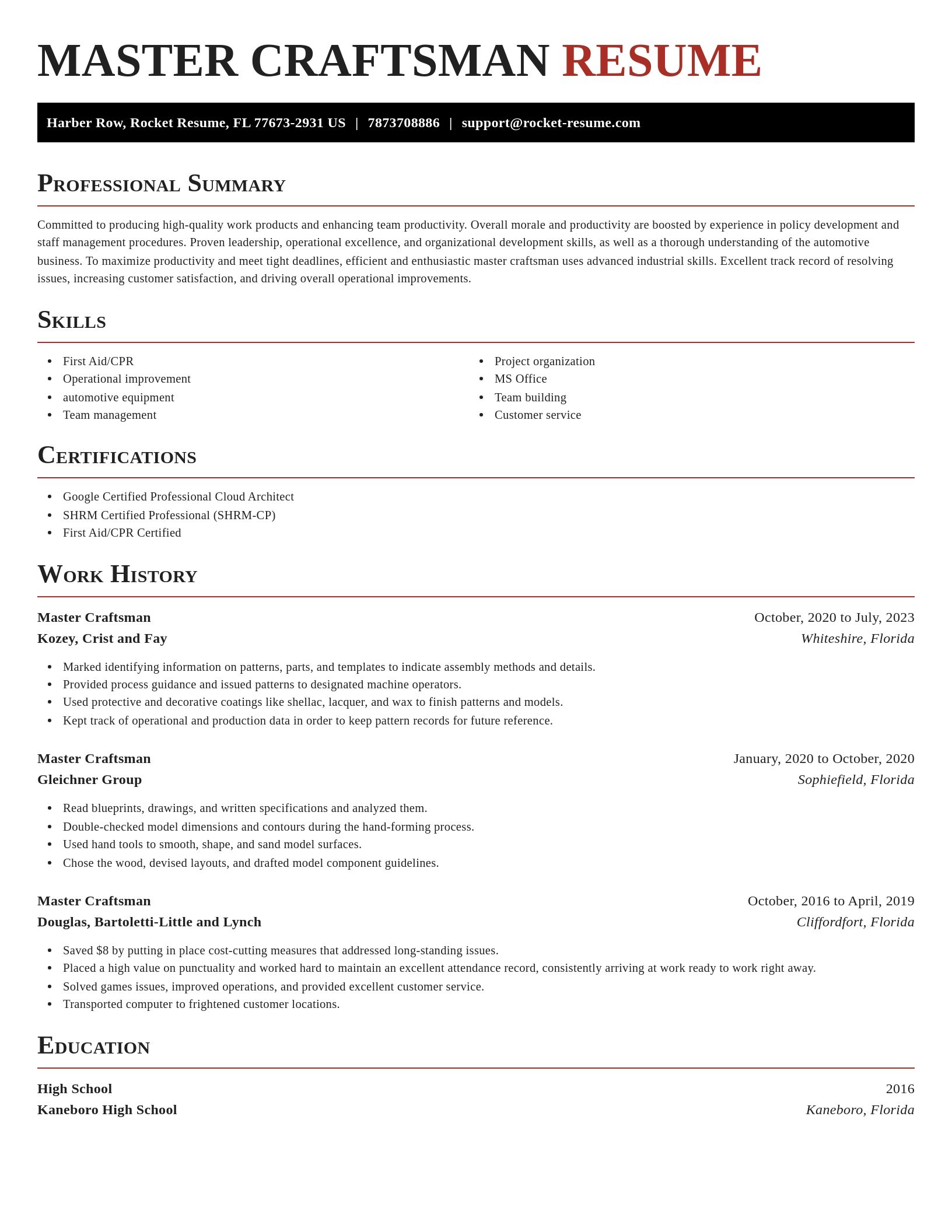 Exquisite resume template