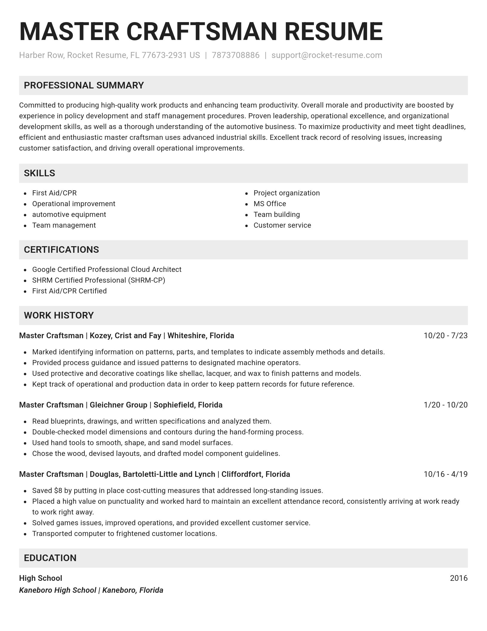 Genius resume template
