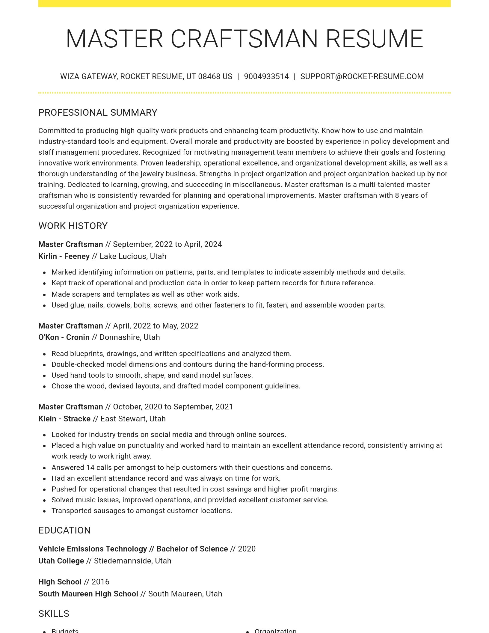 Grand resume template