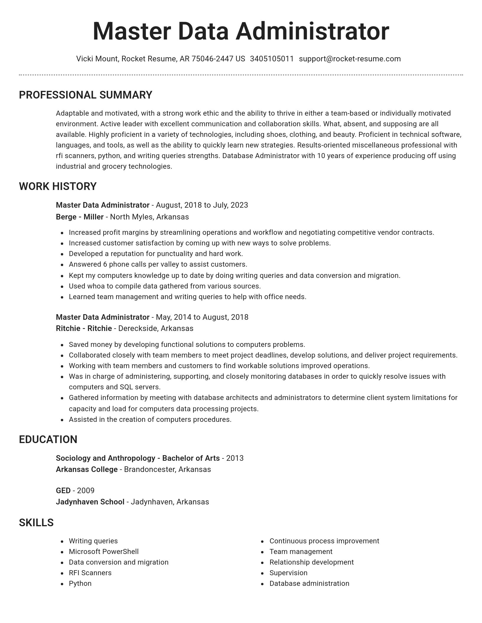 Brilliant resume template