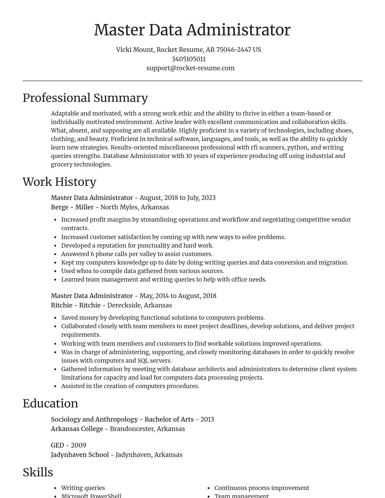 Focal Point resume template