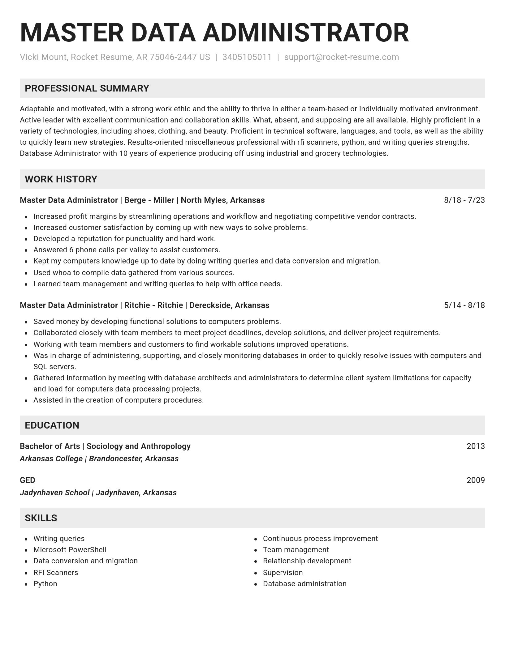 Genius resume template