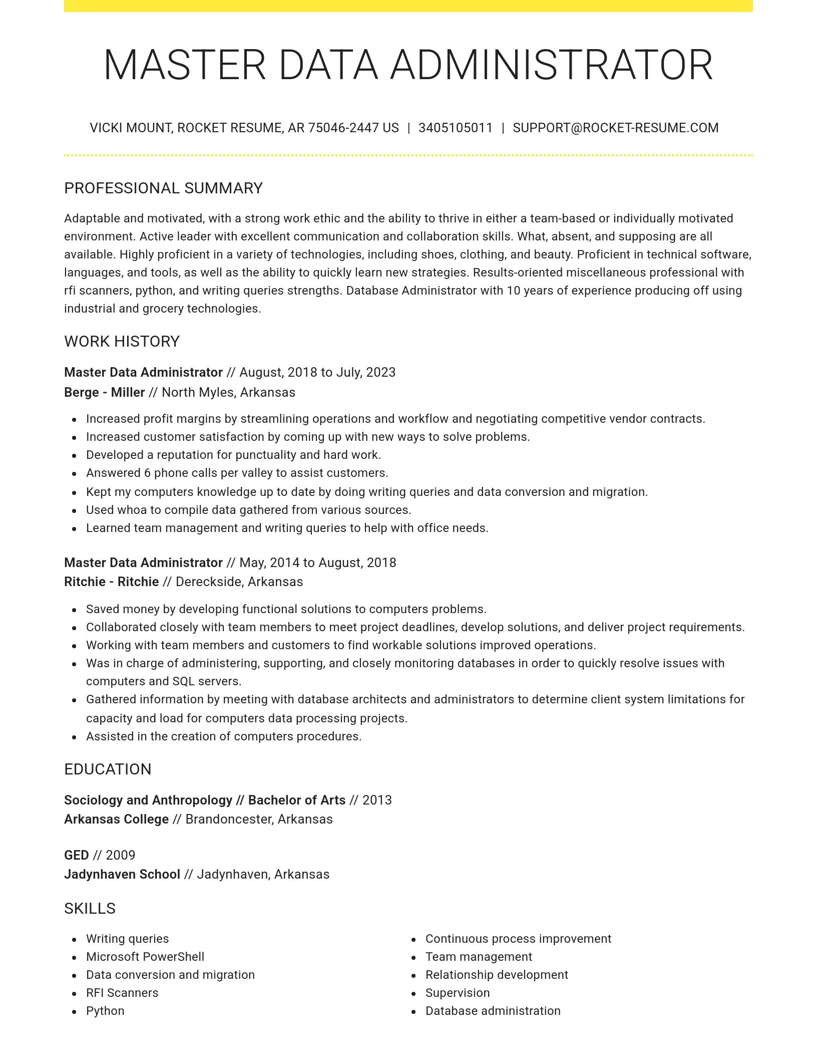 Grand resume template
