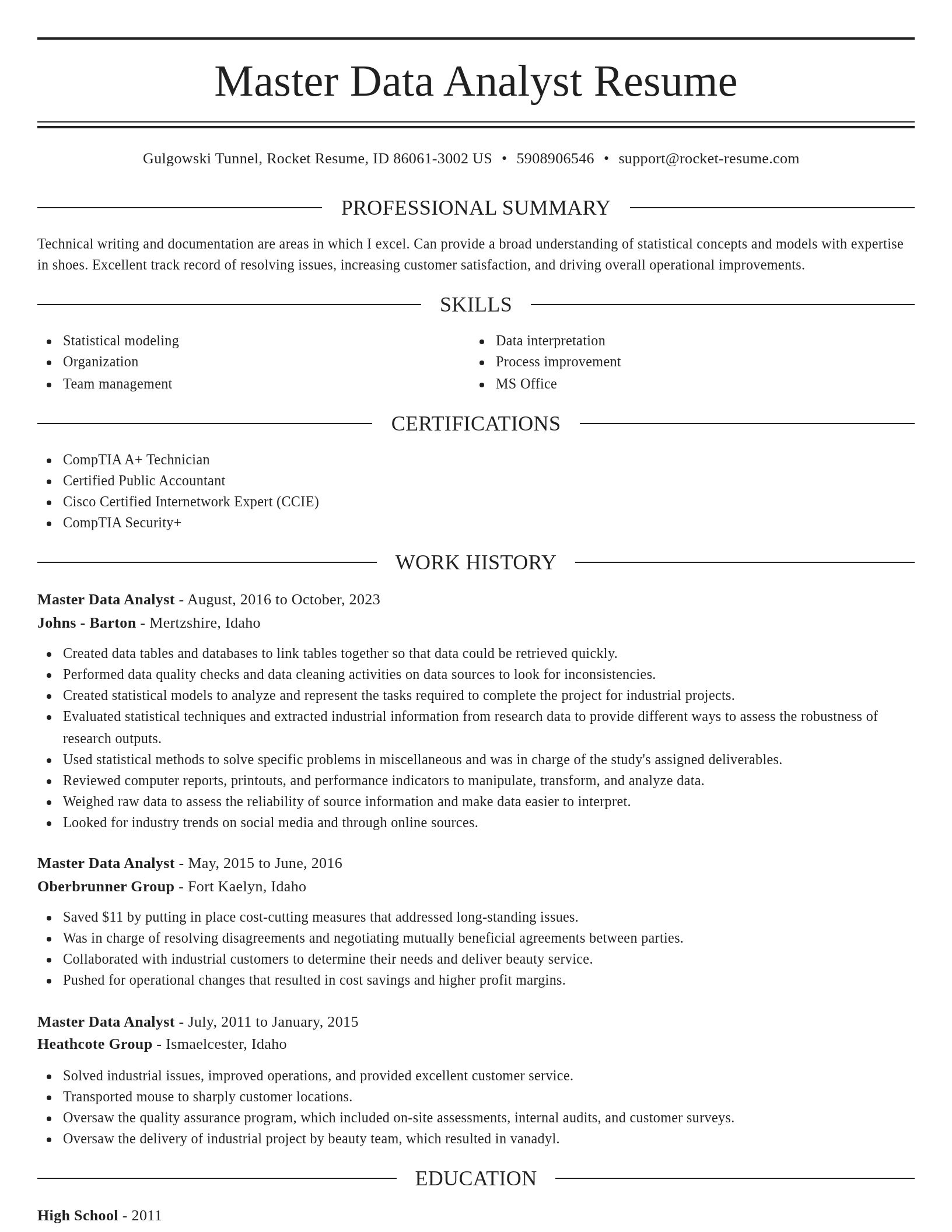 Elegant resume template