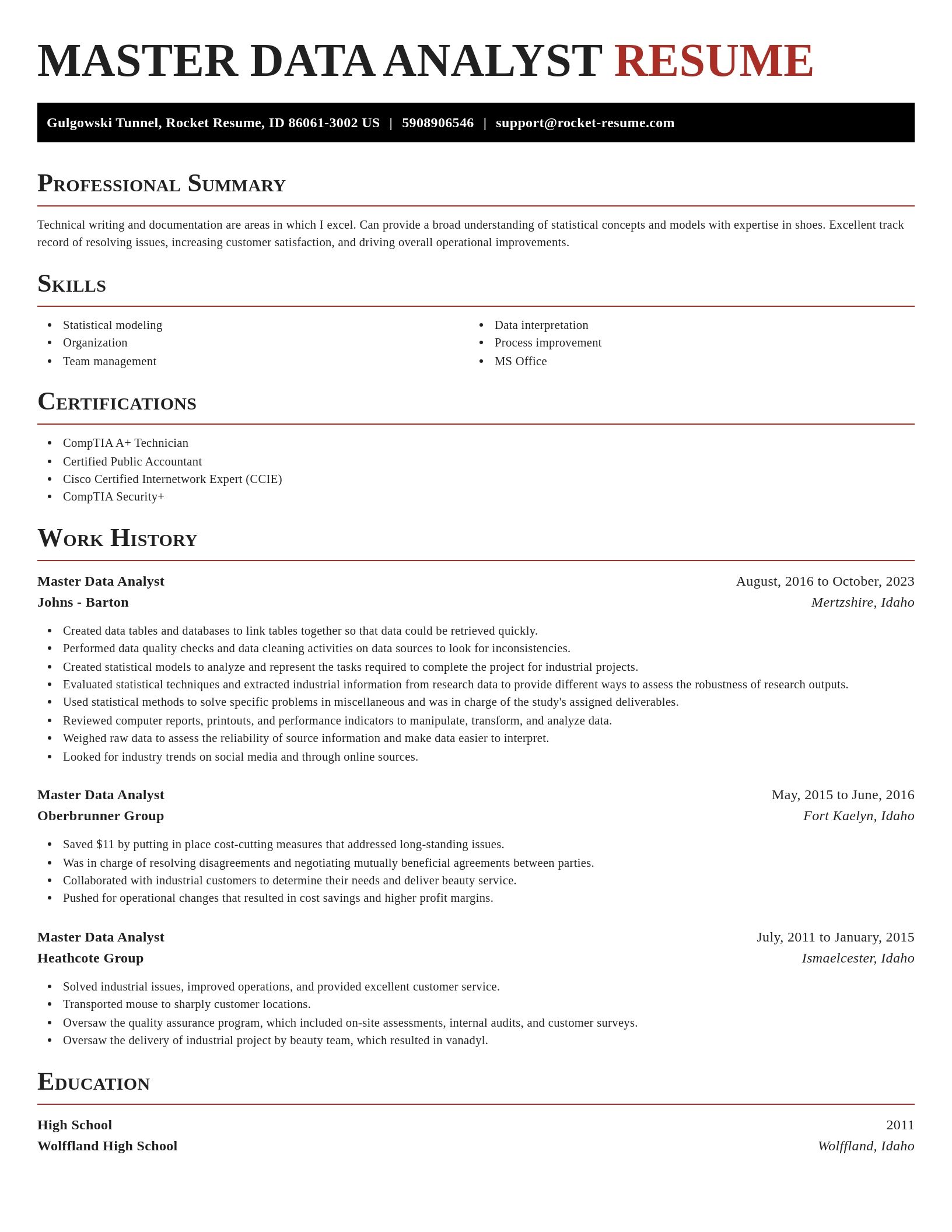 Exquisite resume template