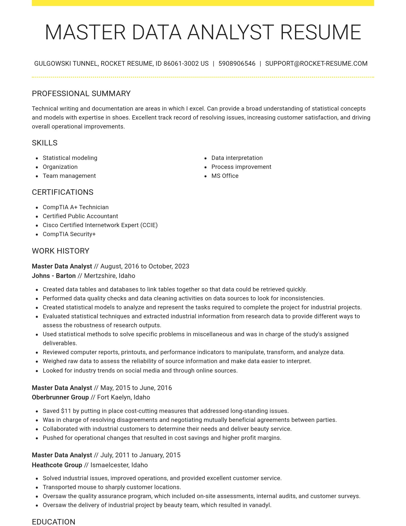 Grand resume template