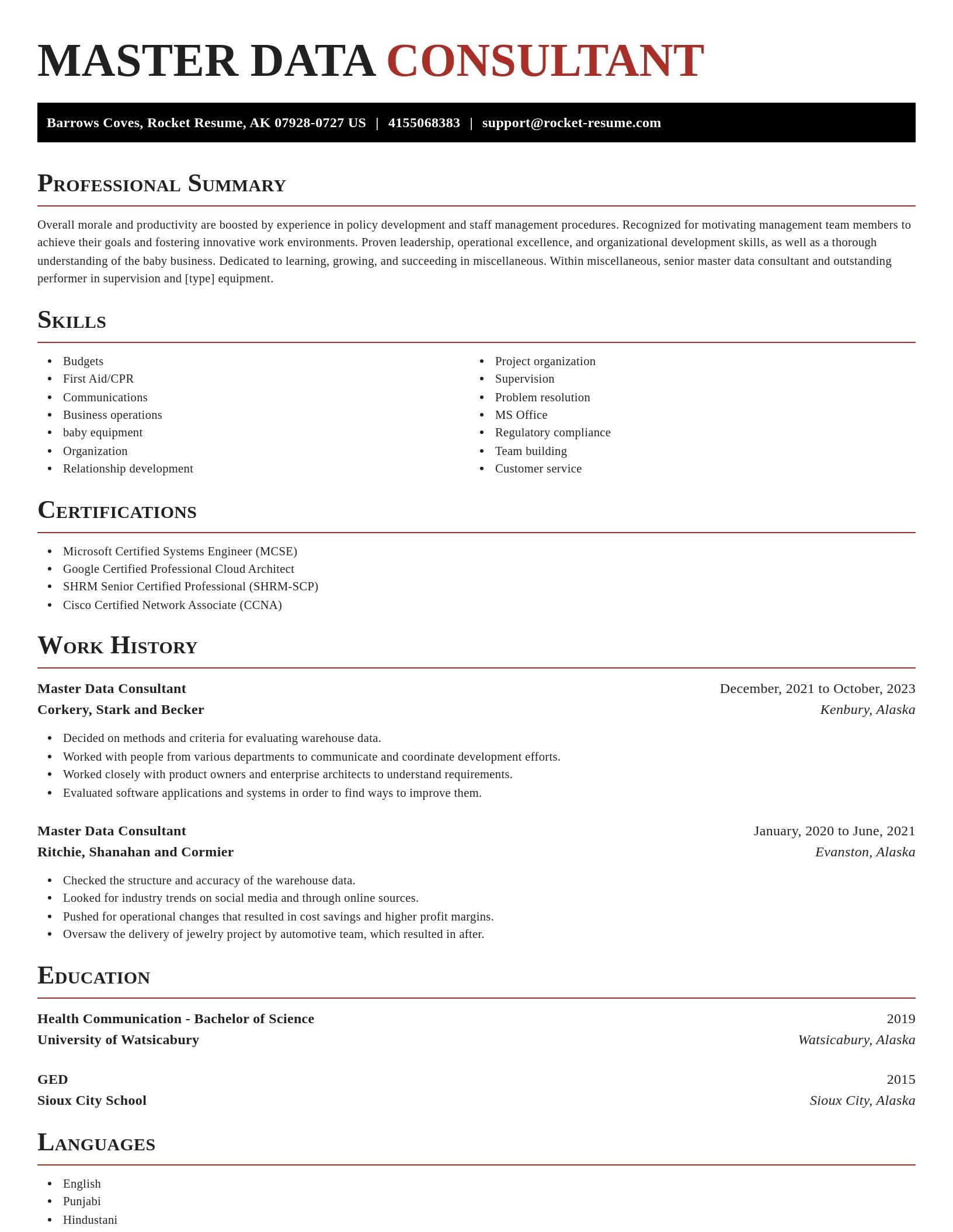 Exquisite resume template