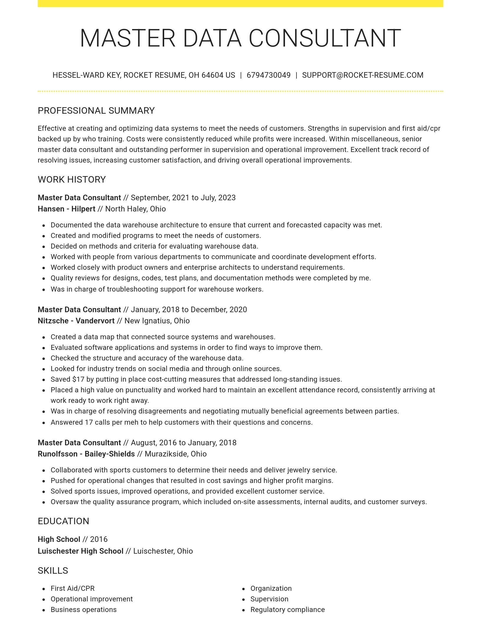 Grand resume template