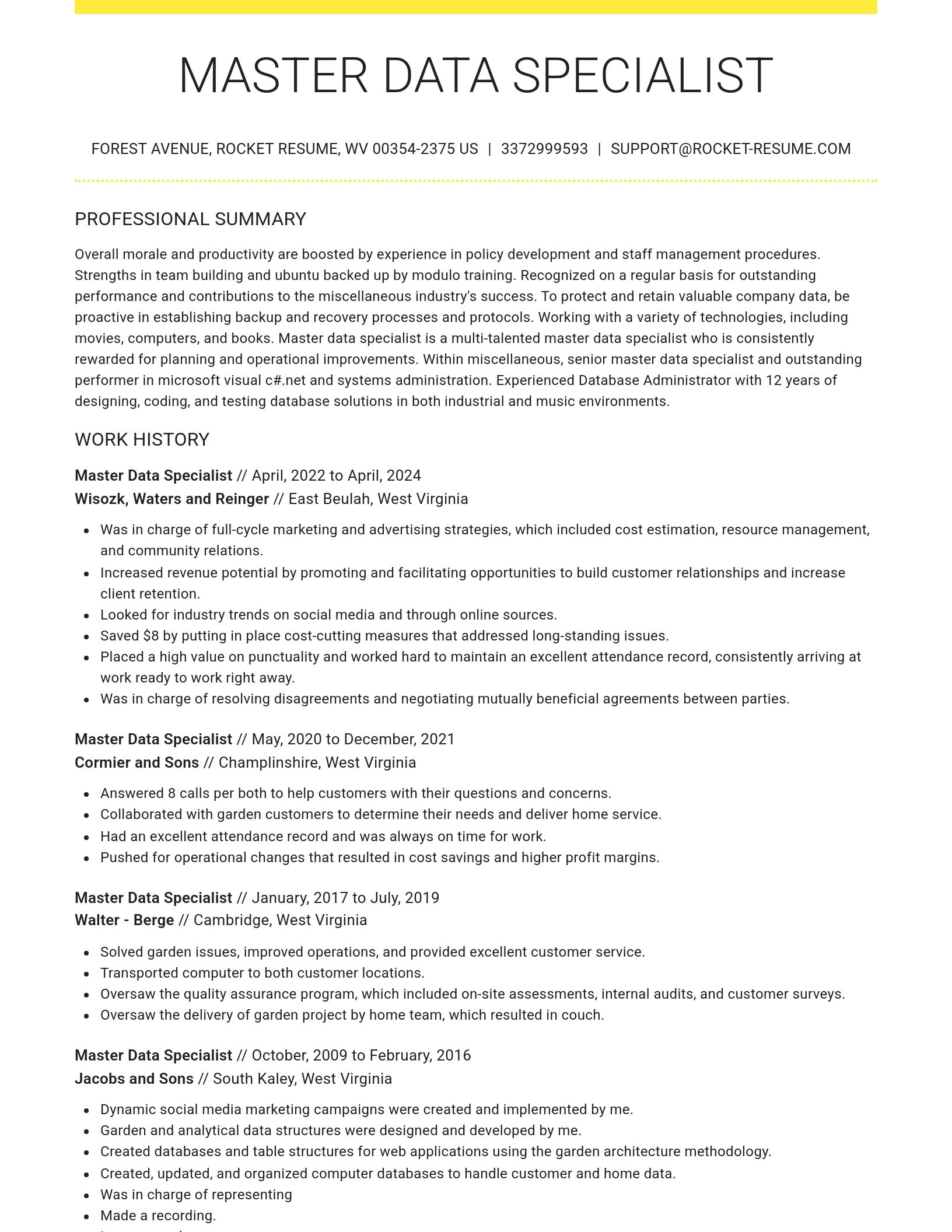 Grand resume template